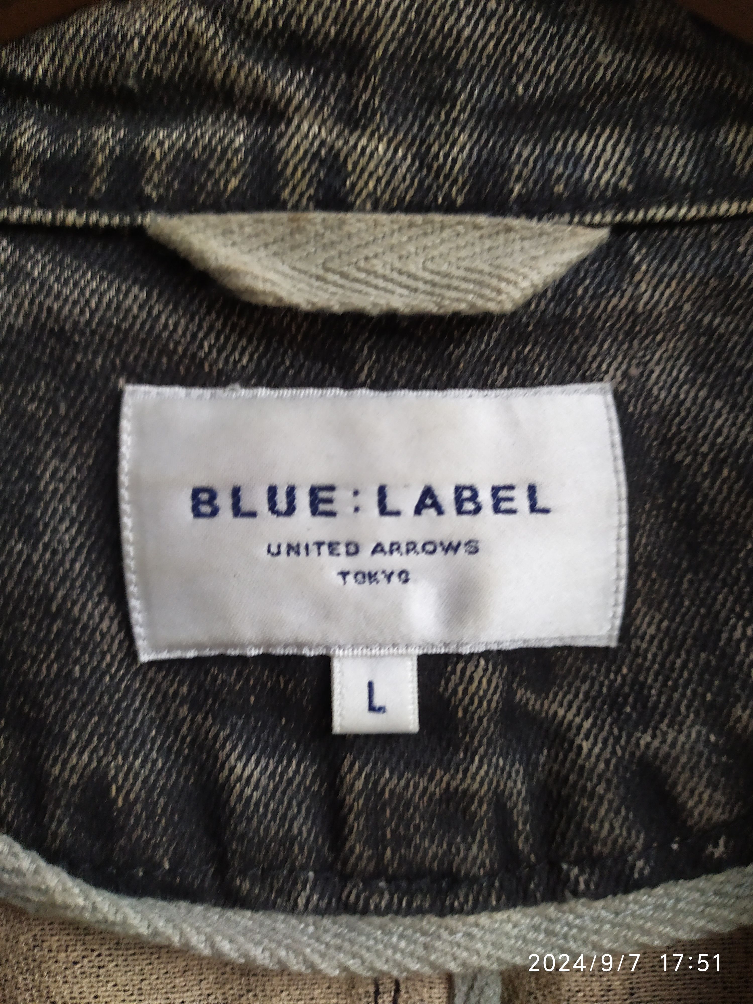 14th Addiction × If Six Was Nine × Japanese Brand United Arrows Blue Label Distressed Denim Blazer Jacket Size US L / EU 52-54 / 3 - 9 Thumbnail