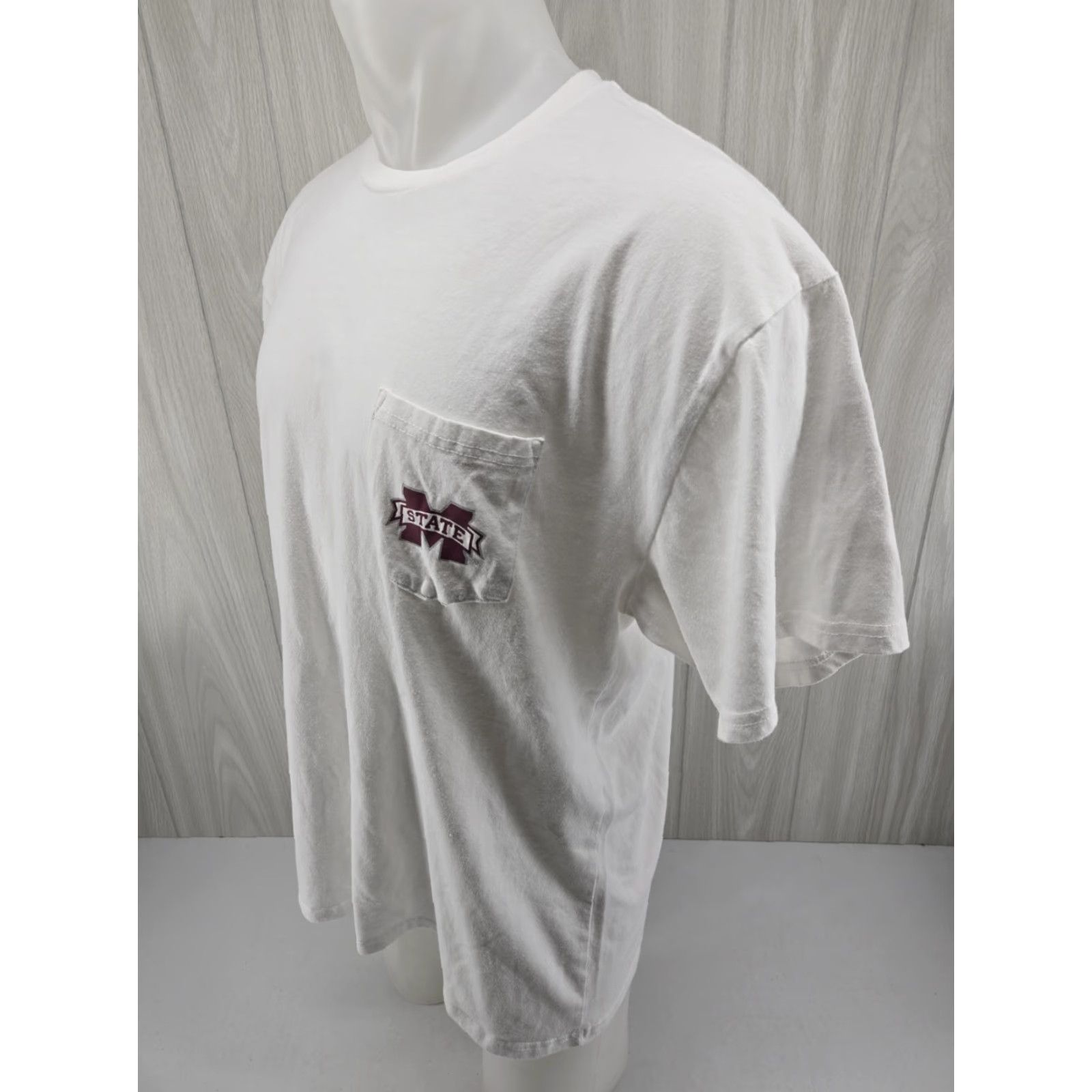 Vintage Drake Waterfowl T-Shirt Mens XL White Mississippi State Football Shirt Size US XL / EU 56 / 4 - 5 Thumbnail