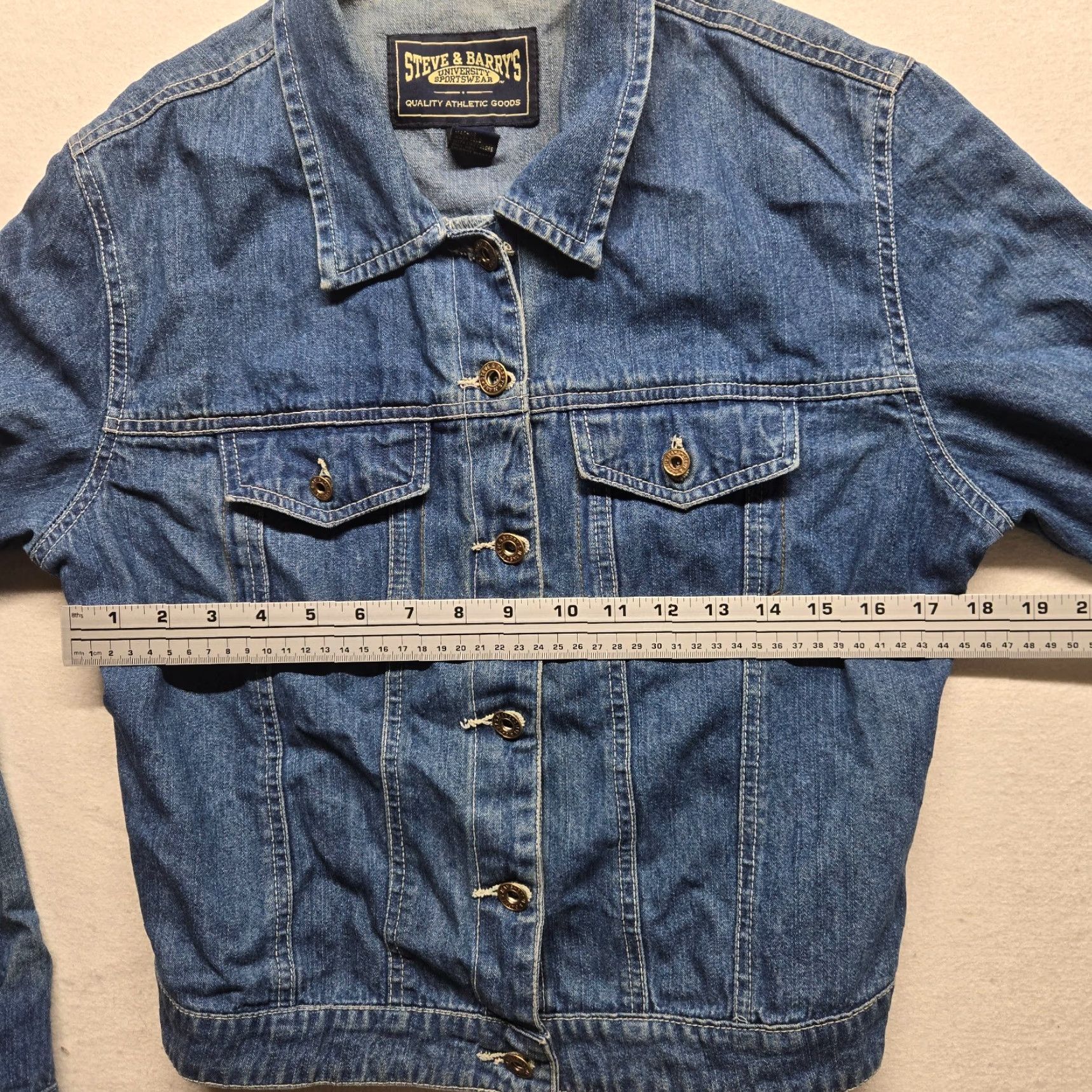 Vintage VINTAGE Steve & Barry's Denim Jacket Women's Adult Medium Blue 100% Cotton Size 32" / US 10 / IT 46 - 4 Thumbnail