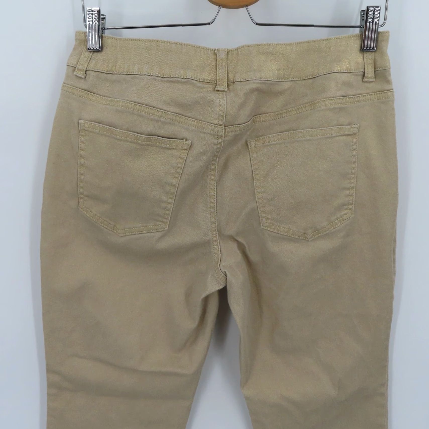 Vintage Chicos Womens 8 Gold Denim Jeans Straight Leg 5-Pocket Pockets Cotton Blend Zip Slim Stretch Vintage No Size 30" / US 8 / IT 44 - 6 Thumbnail