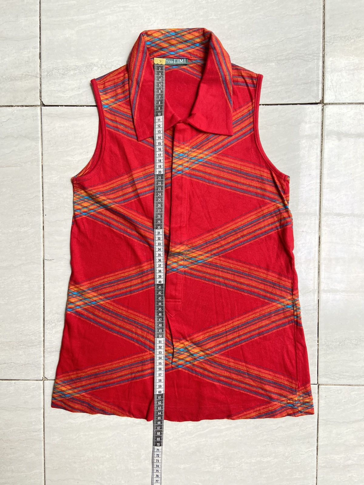 Limi Feu Y’S BIS LIMI Striped Sleeveless T-shirt Size US XS / EU 42 / 0 - 7 Thumbnail