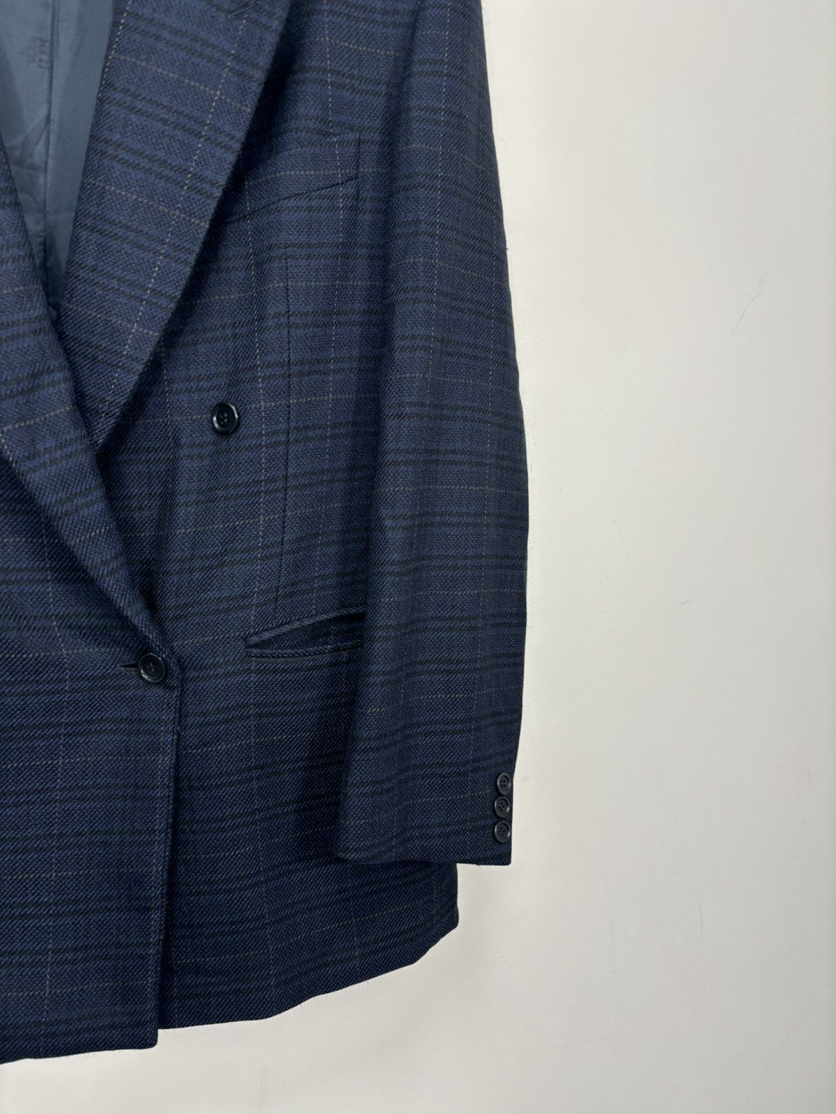 GF Ferre Vintage Gianfranco Ferre 0001 Studio Glen Plaid Wool Blazer Size 46R - 6 Thumbnail