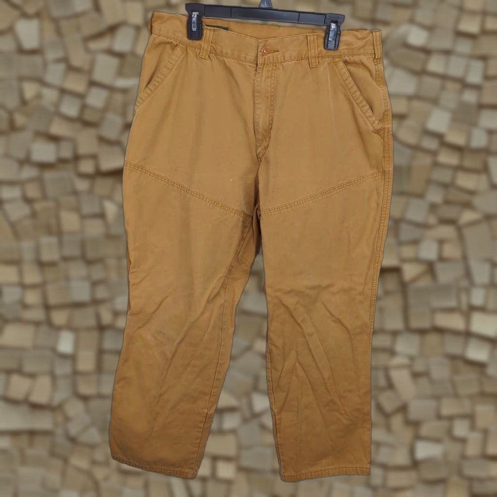 Orvis Orvis Mens Work Pants Tan Cotton Canvas Flat Front Pockets 36x30 Size US 36 / EU 52 - 1 Thumbnail