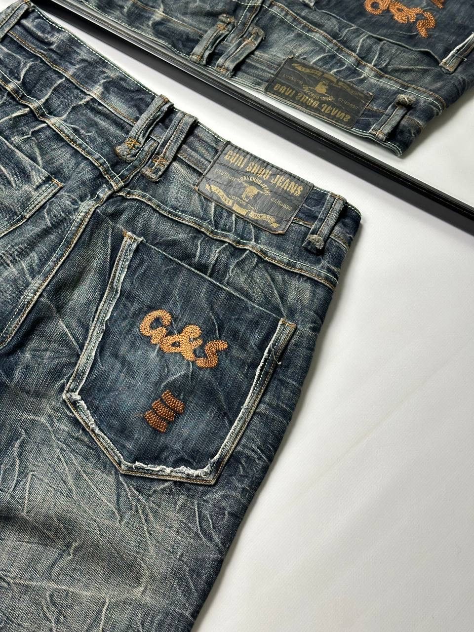 Vintage 🔥Vintage 90s G Star Style Washed Distress Japan Jeans Y2K Size US 34 / EU 50 - 8 Thumbnail
