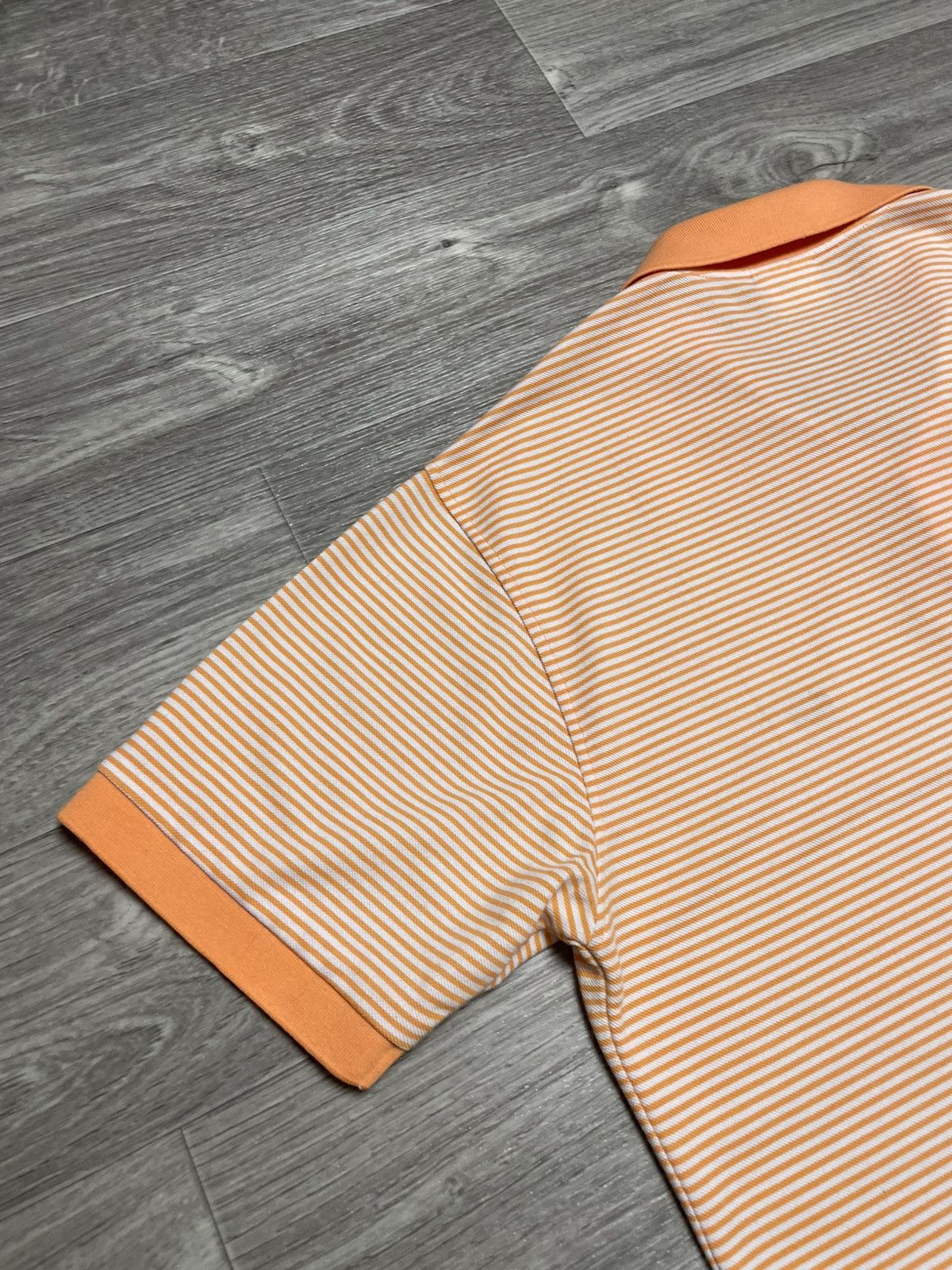 Lacoste Vintage Lacoste Orange Striped Polo Shirt Size US M / EU 48-50 / 2 - 14 Thumbnail