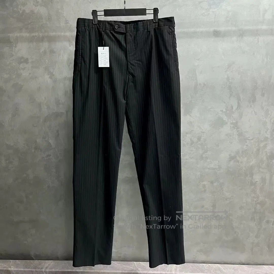 Prada black classic striped casual suit pants. Size US 38 / EU 54 - 1 Thumbnail