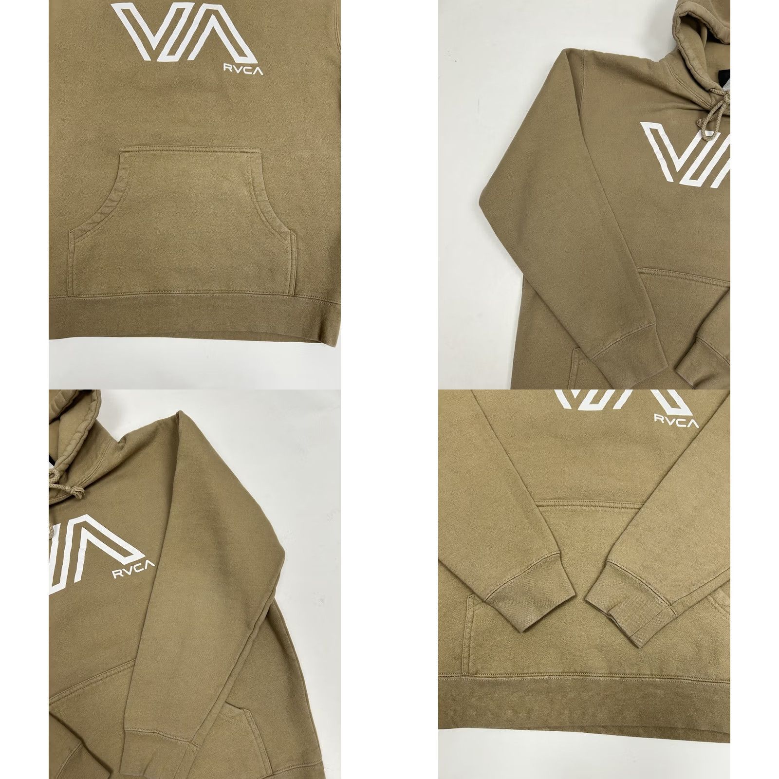 RVCA RVCA Shirt Mens M Tan Sand Hoodie Sweatshirt Hooded 75x26 Inches Size US M / EU 48-50 / 2 - 8 Thumbnail