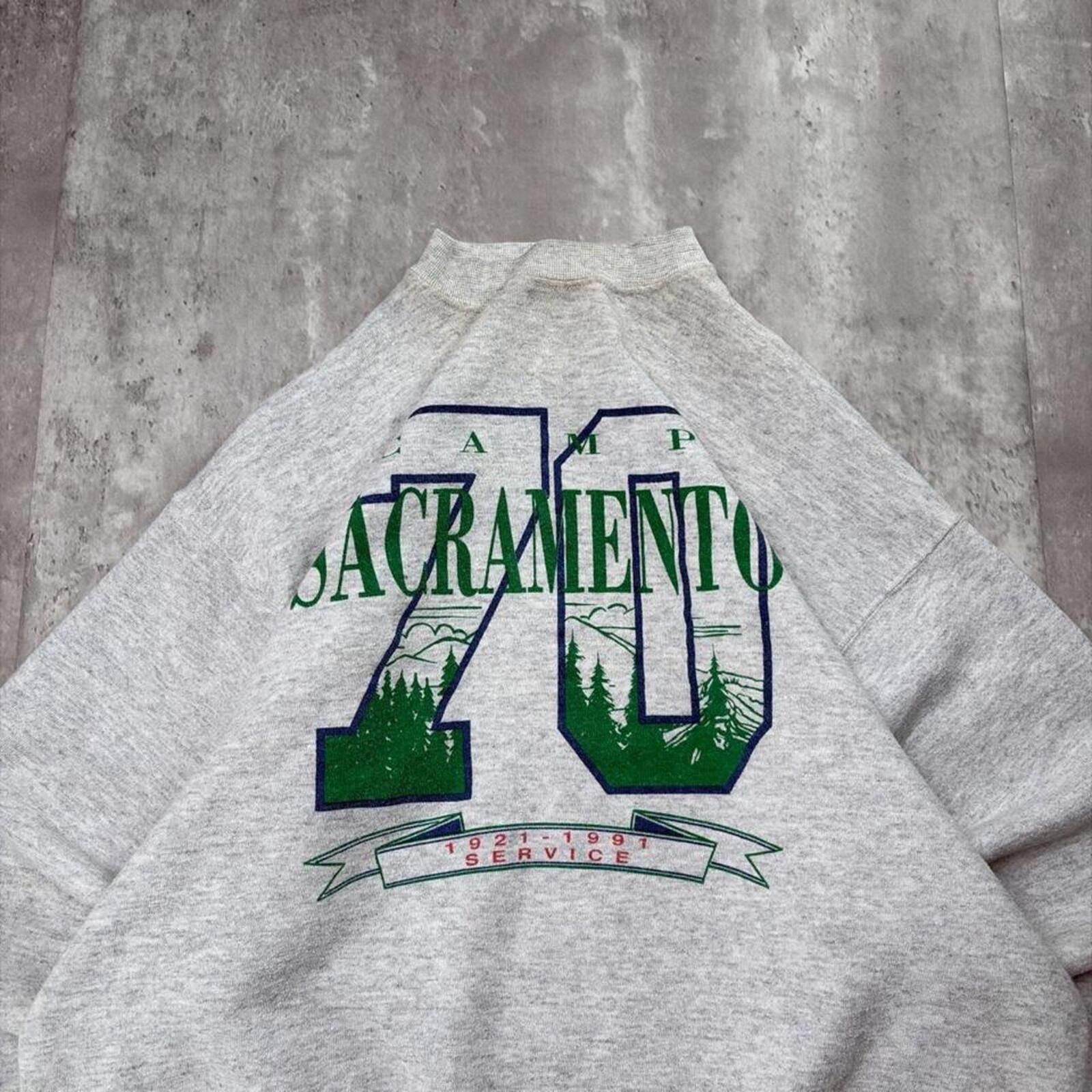 Tultex Vintage 1991 Tultex Camp Sacramento Crewneck Sweater Size US XL / EU 56 / 4 - 3 Thumbnail