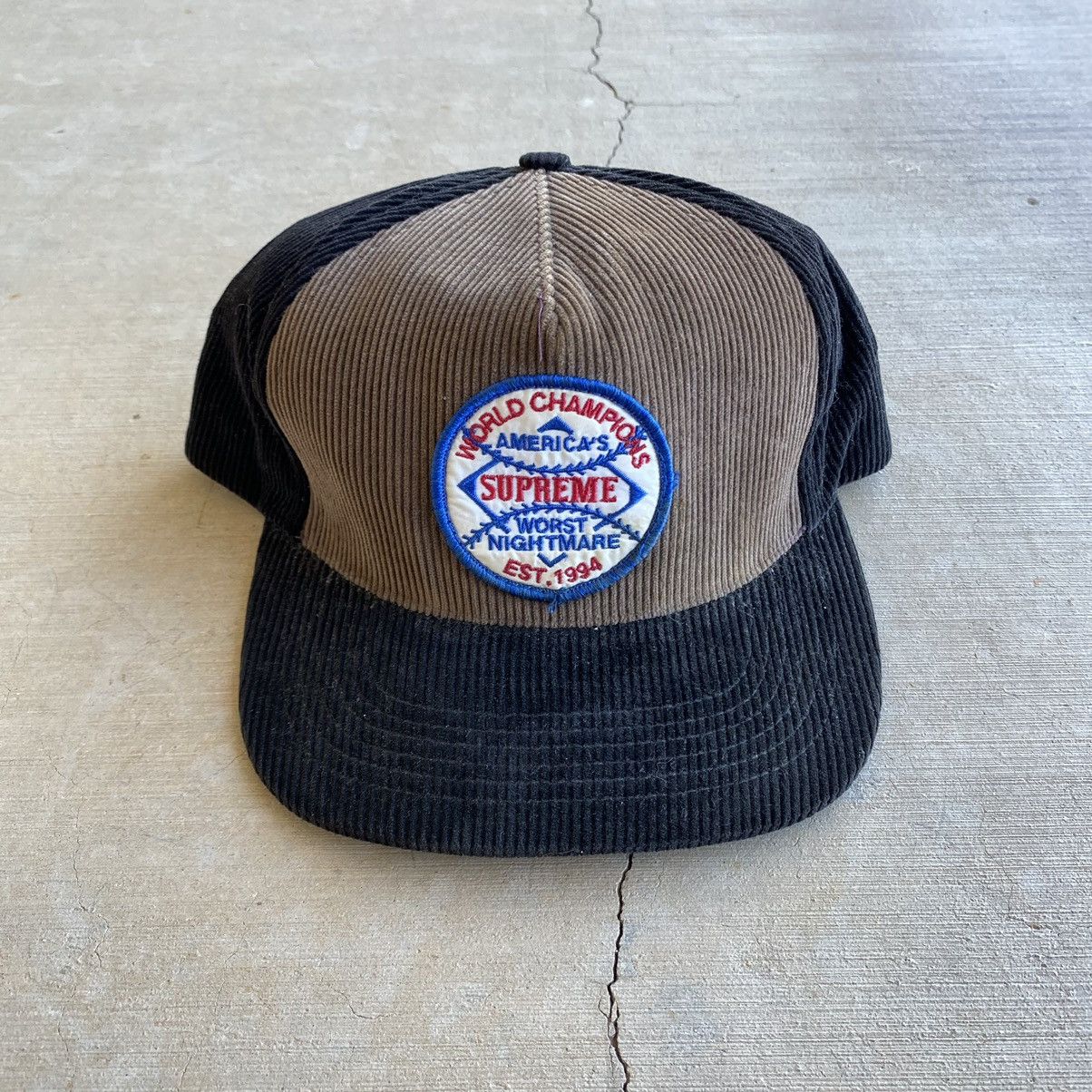 Supreme Supreme Worst Nightmare Hat Corduroy 5-Panel 2008 Black Size ONE SIZE - 1 Thumbnail