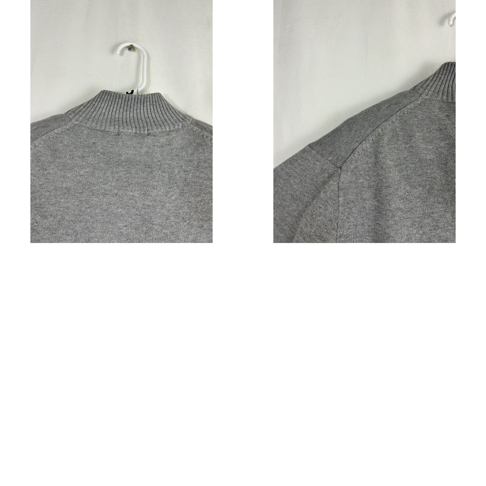 J.Crew J.CREW Mens XL Gray Slim Fit 1/4 Zip Mock Neck Long Sleeve Cotton Sweater Size US XL / EU 56 / 4 - 9 Thumbnail