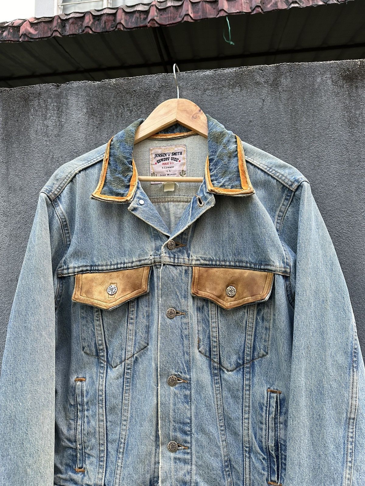 Vintage 👹VINTAGE JENSEN SMITH COWBOY DENIM JACKET Size US M / EU 48-50 / 2 - 5 Thumbnail