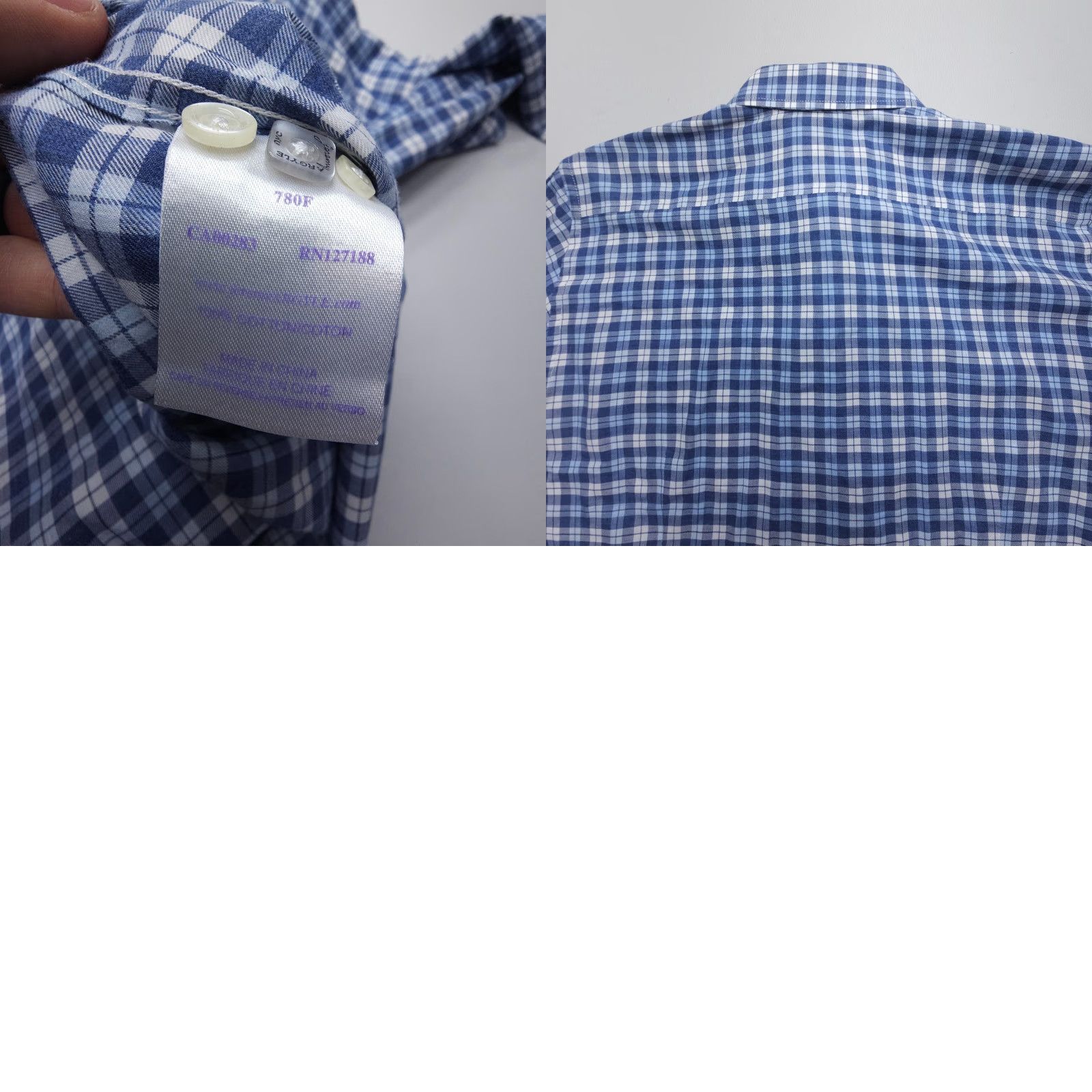 Vintage Jeremy Argyle Shirt Men’s Medium Cotton Check Long Sleeve Button-Up Collared Blue Men Size US M / EU 48-50 / 2 - 8 Thumbnail
