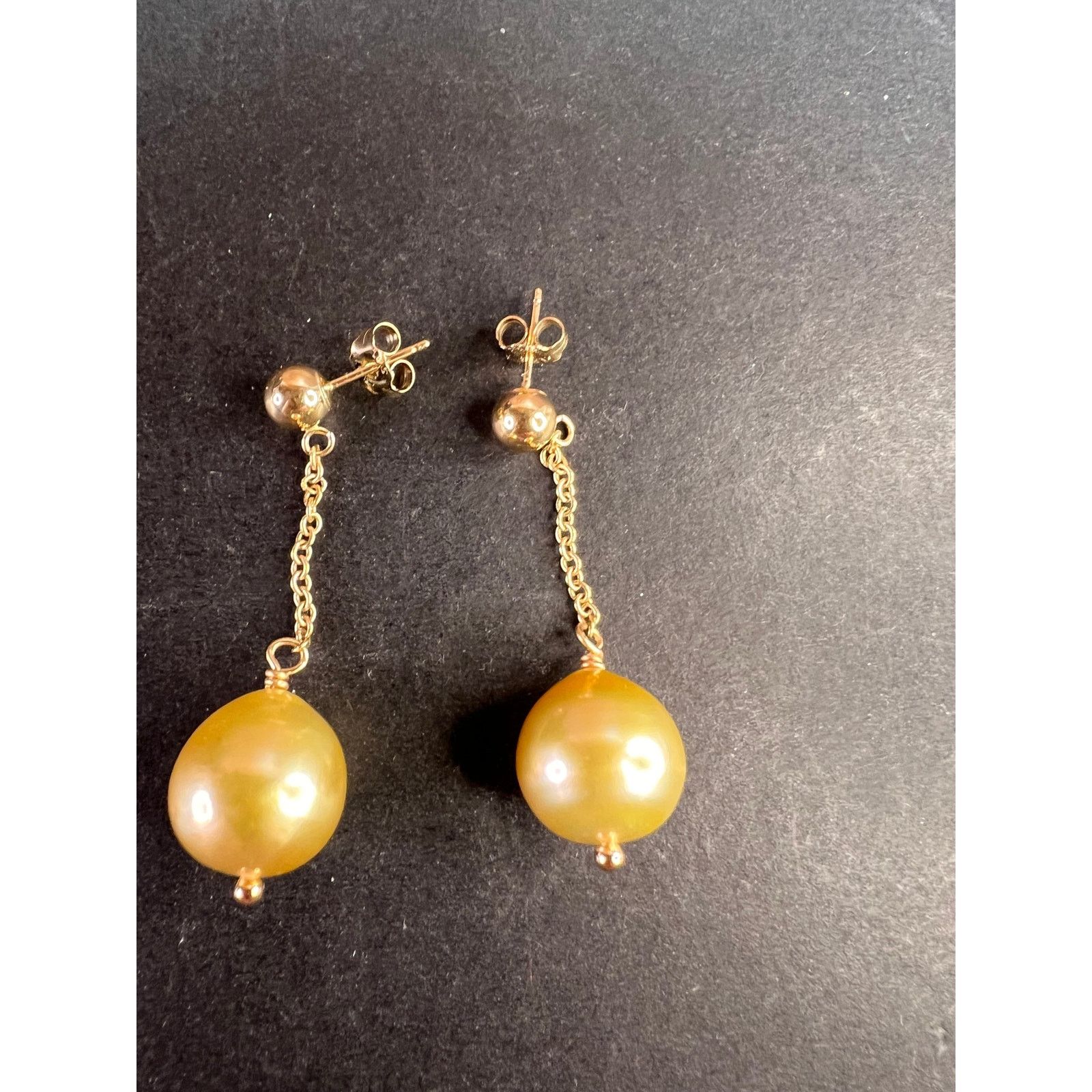 Other 14k yellow gold South Seas Pearl dangle earrings Size ONE SIZE - 10 Thumbnail