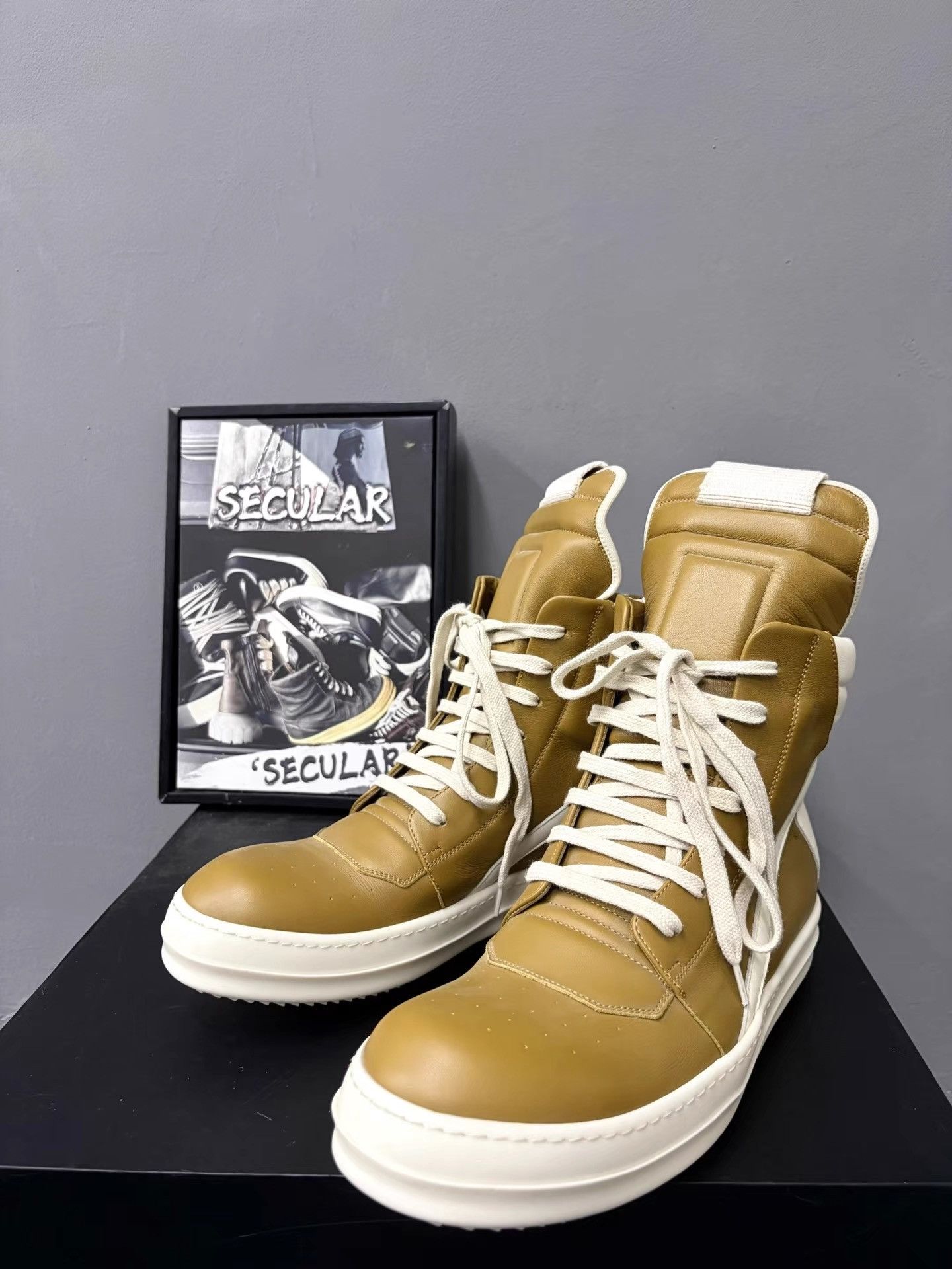 Rick Owens Rick Owens Mainline Geobasket High-Top Shoes K34 Size US 7 / EU 40 - 1 Thumbnail