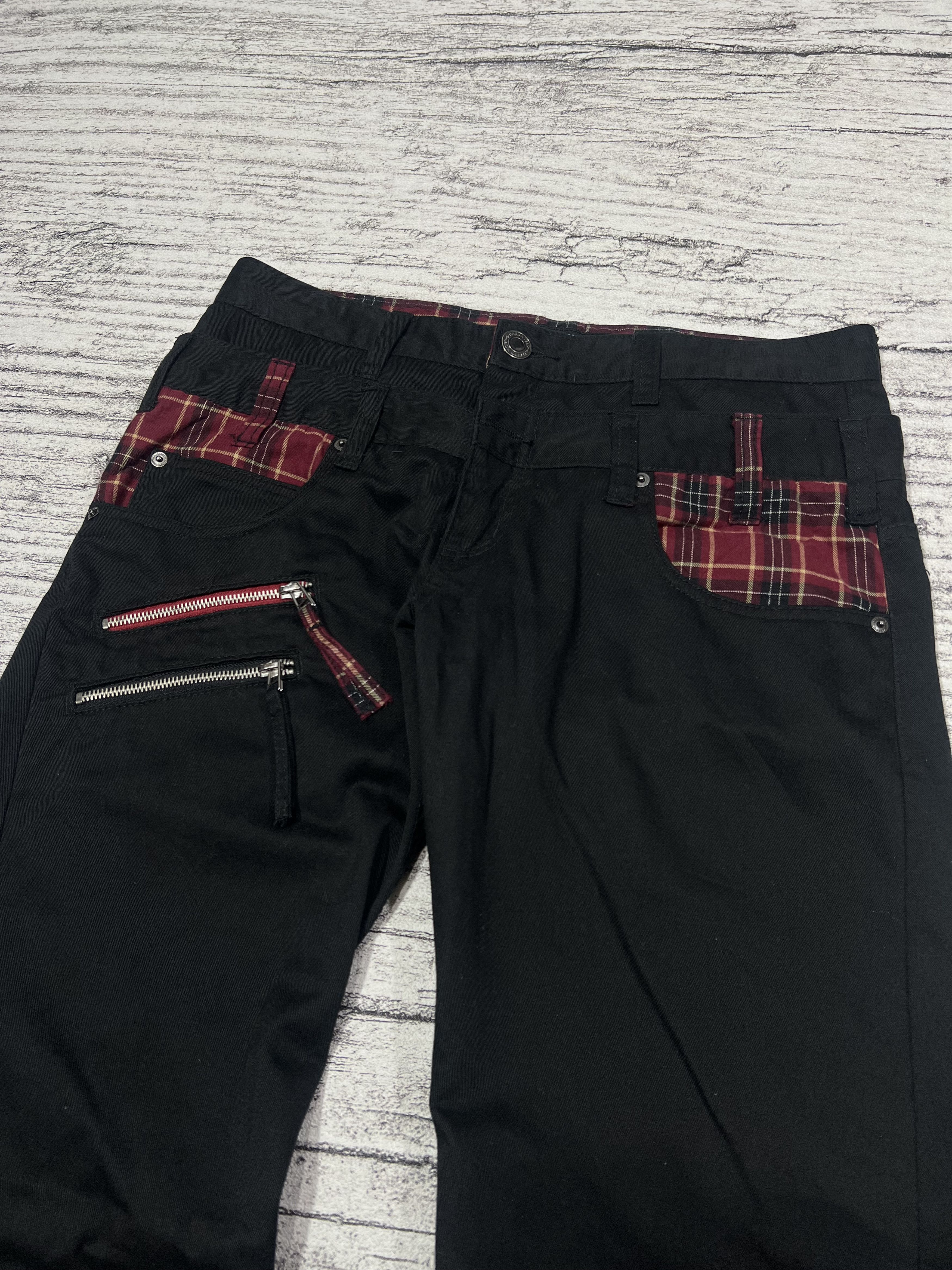 Japanese Brand 2000s Hysteric Double Waist Plaid Bootcut y2k Lgb Ifsix Size US 32 / EU 48 - 3 Thumbnail