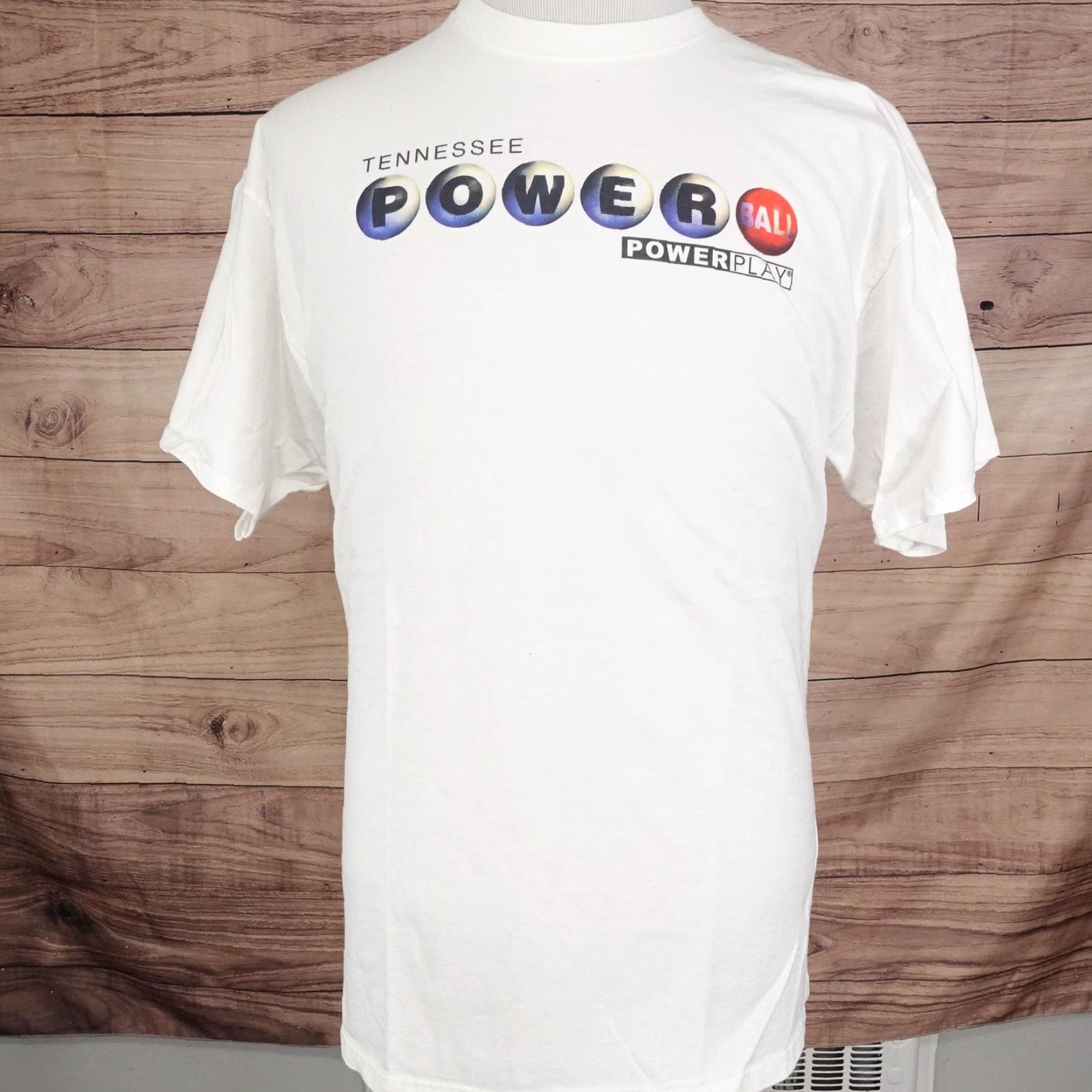 Port & Company Tennessee Powerball Shirt Mens XL White Port & Company Crew Neck Graphic Print Tee Size US XL / EU 56 / 4 - 3 Thumbnail