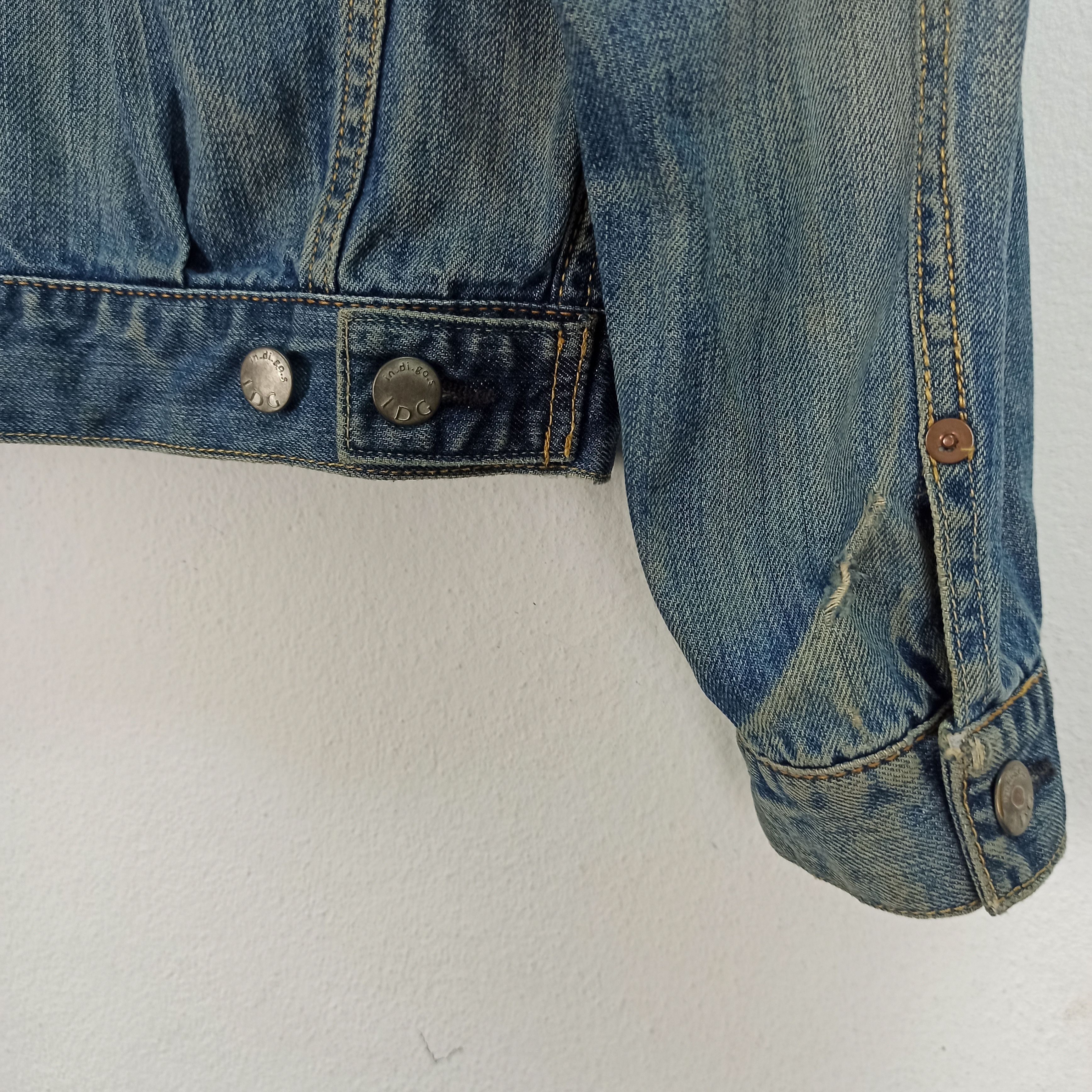 Indigo 🔥STEALS🔥 Rare Indigo Original Made Jacket Jeans Distressed Size US M / EU 48-50 / 2 - 11 Thumbnail