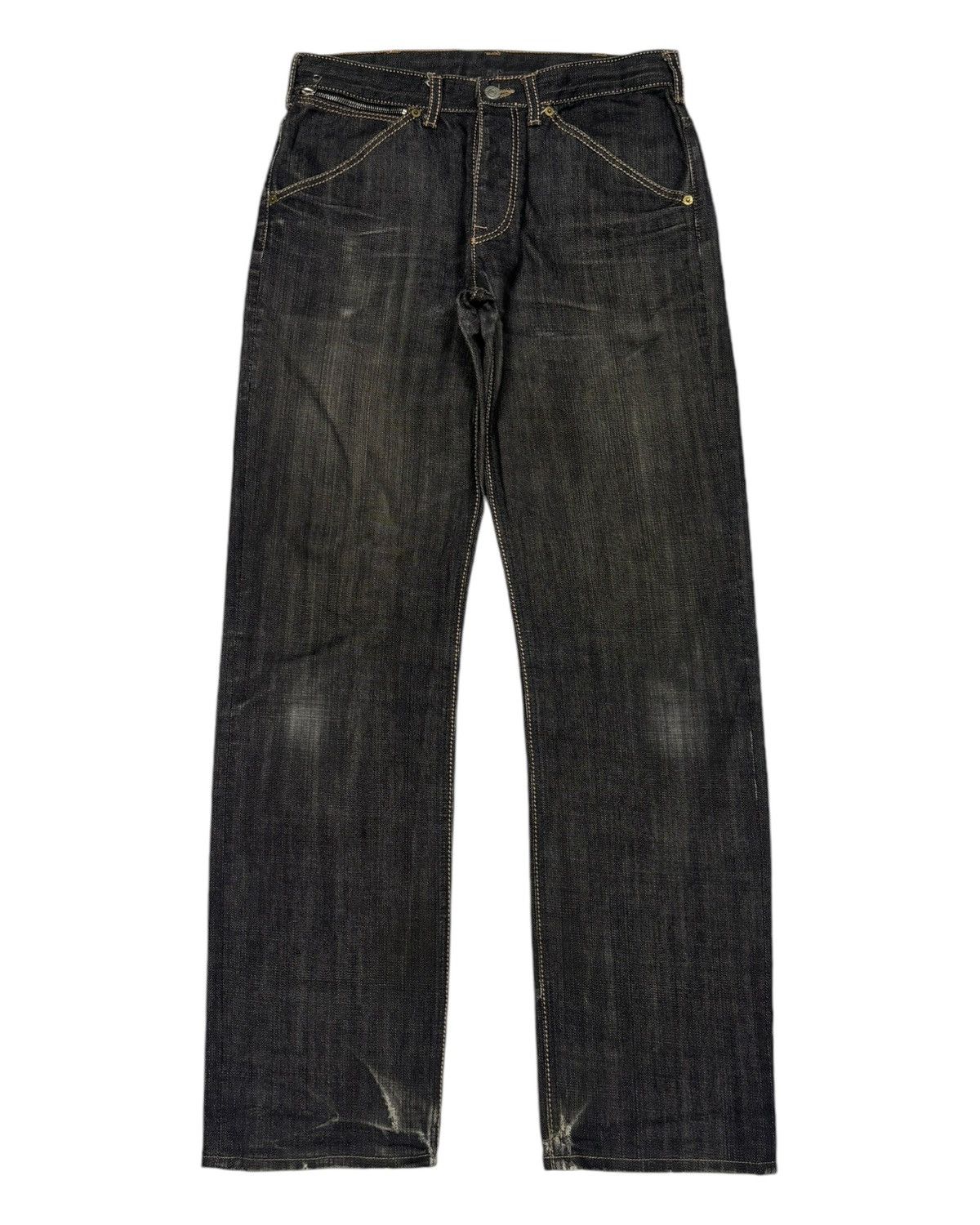 If Six Was Nine HARRODS LONDON BLACK JEANS DISTRESSED DENIM HELMUT LANG Size US 31 - 7 Thumbnail