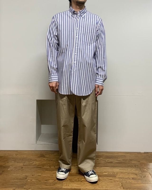 Engineered Garments 19 Century BD Oxford Shirt / White Blue Red Stripe Size US S / EU 44-46 / 1 - 5 Thumbnail