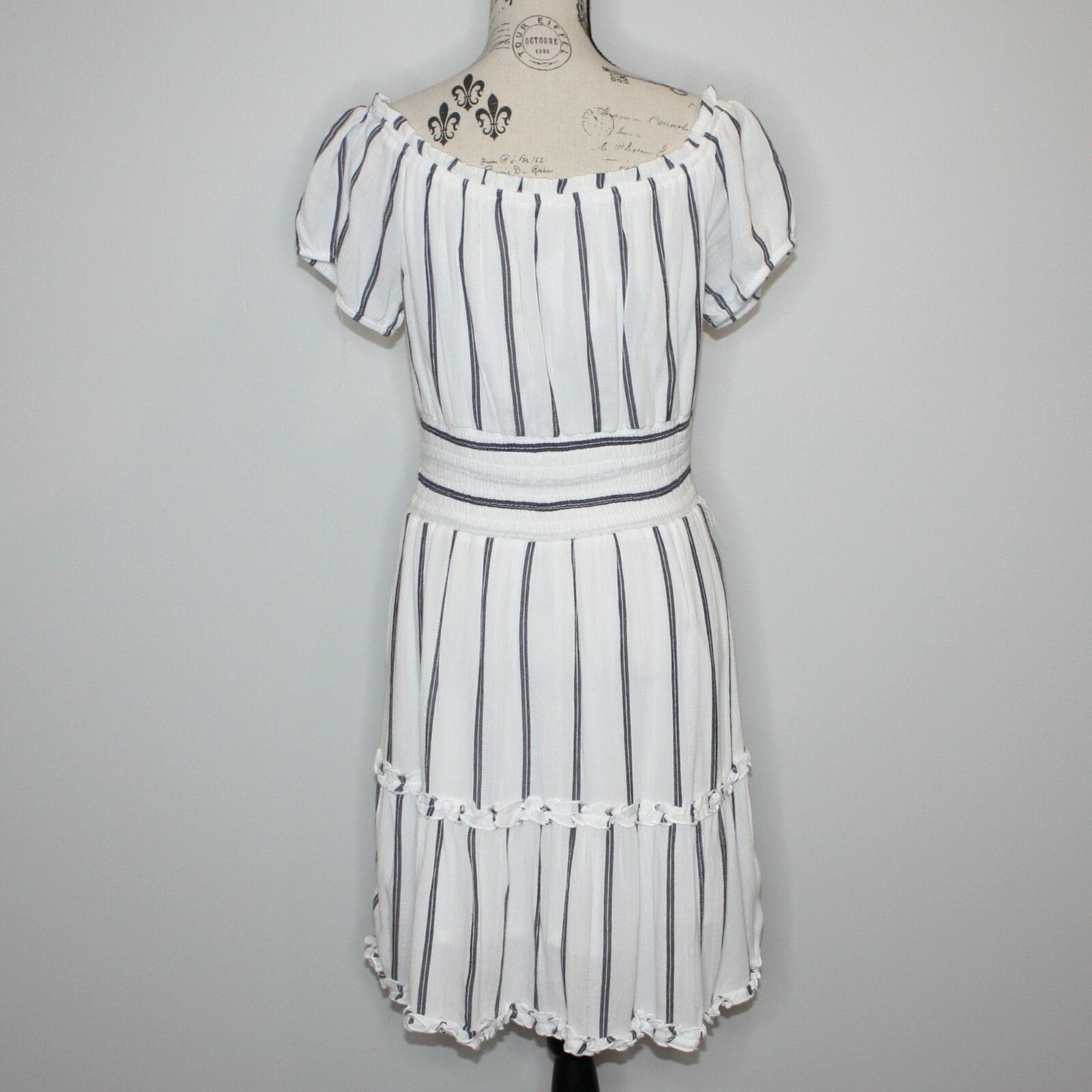 American Eagle Outfitters Striped Off the Shoulder Dress in size L NWT Size L / US 10 / IT 46 - 14 Thumbnail