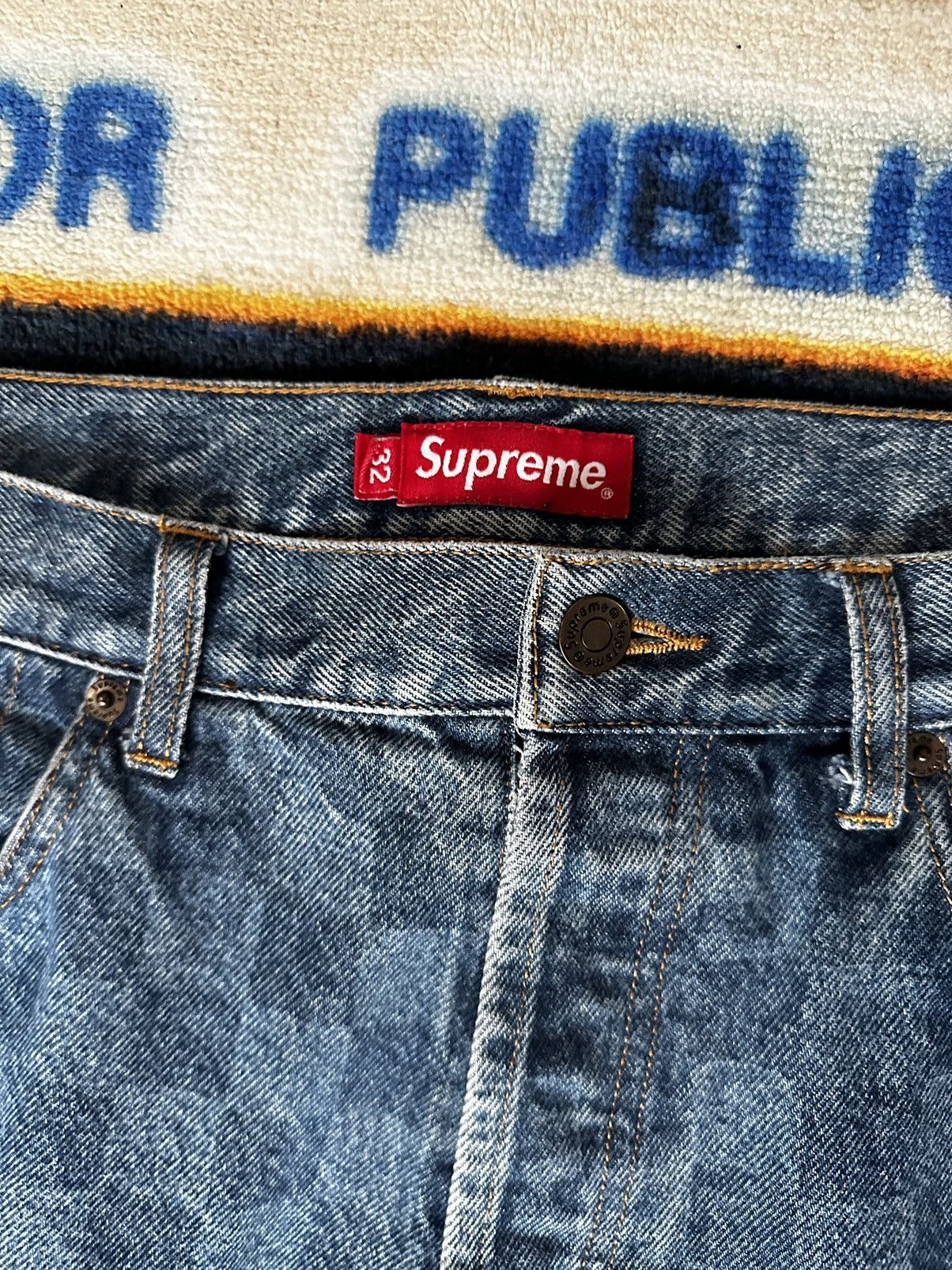 Supreme Supreme Checkered Denim Size US 33 - 2 Thumbnail