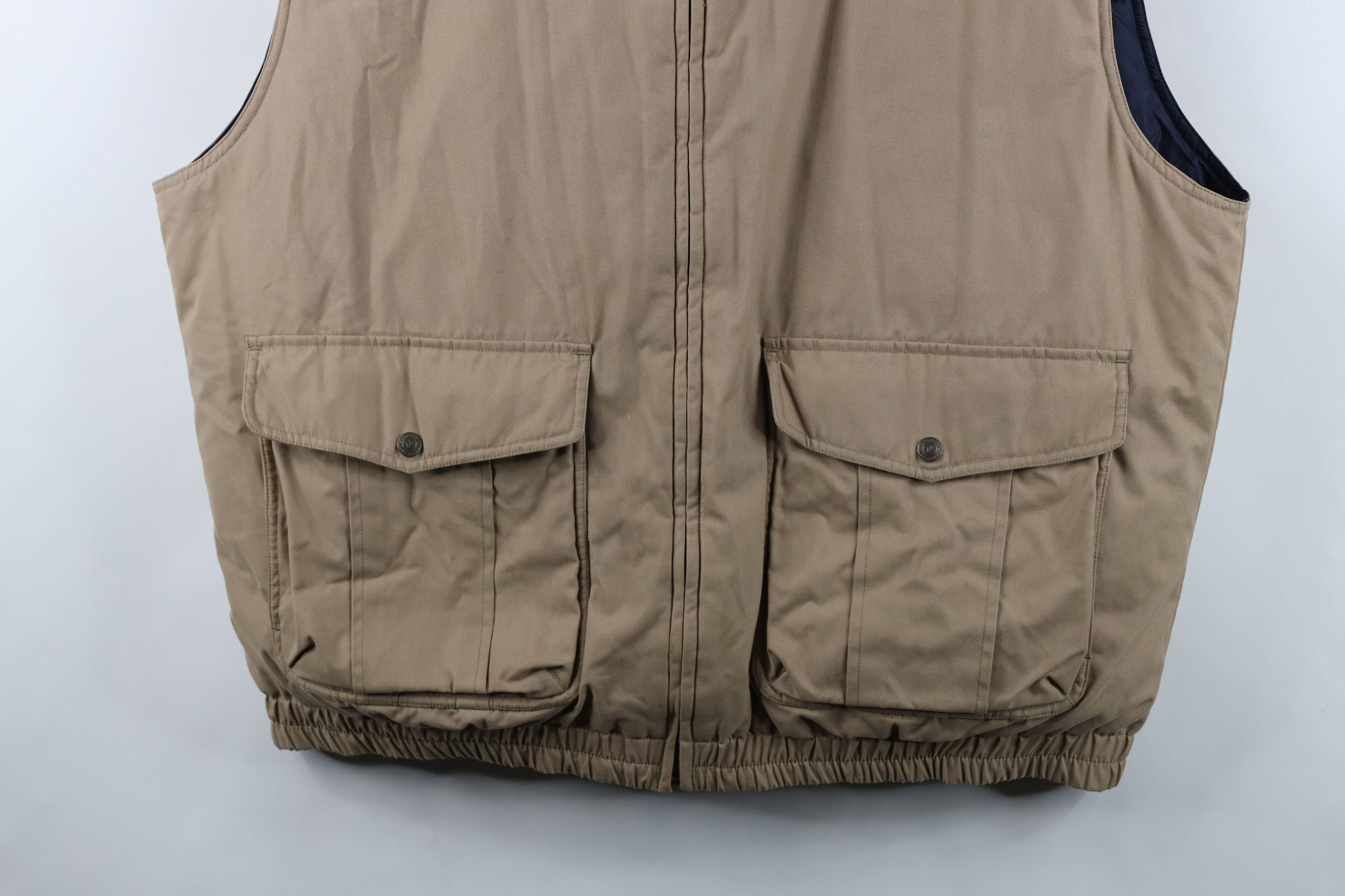 Lands' End Vintage 90s Lands End Duck Goose Down Puffer Vest Jacket Tan Size US XL / EU 56 / 4 - 3 Thumbnail