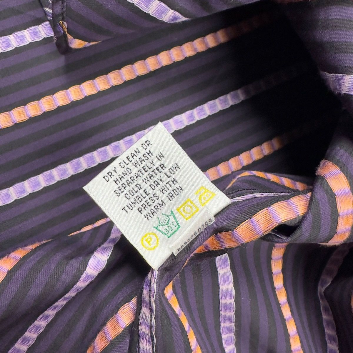 BUGATCHI Bugatchi Uomo Dress Shirt Mens L Large Purple Striped Size US L / EU 52-54 / 3 - 7 Thumbnail