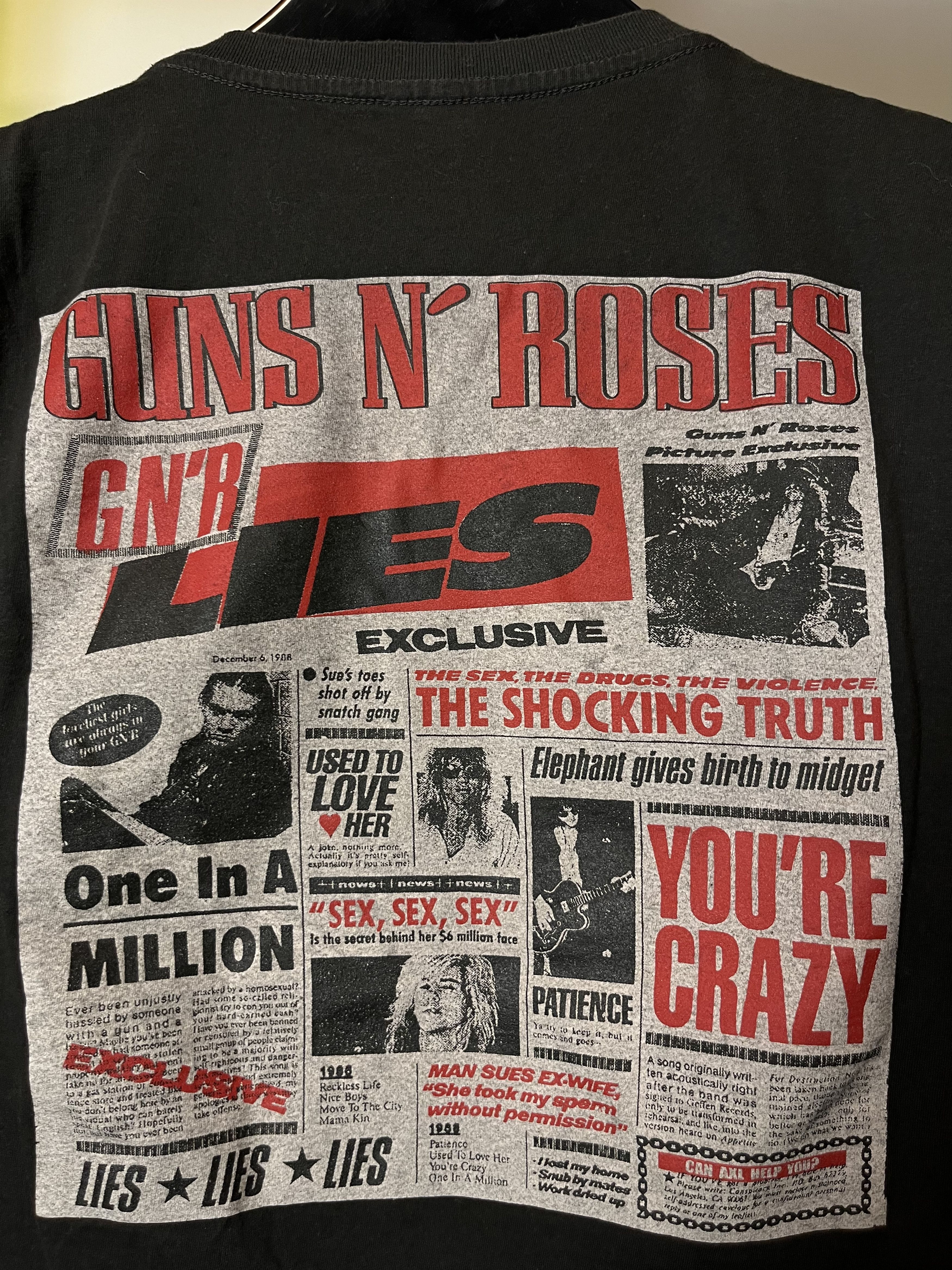 Band Tees × Guns N' Roses × Vintage Vintage Guns N Roses GnR Lies Album Cover Size US S / EU 44-46 / 1 - 4 Thumbnail
