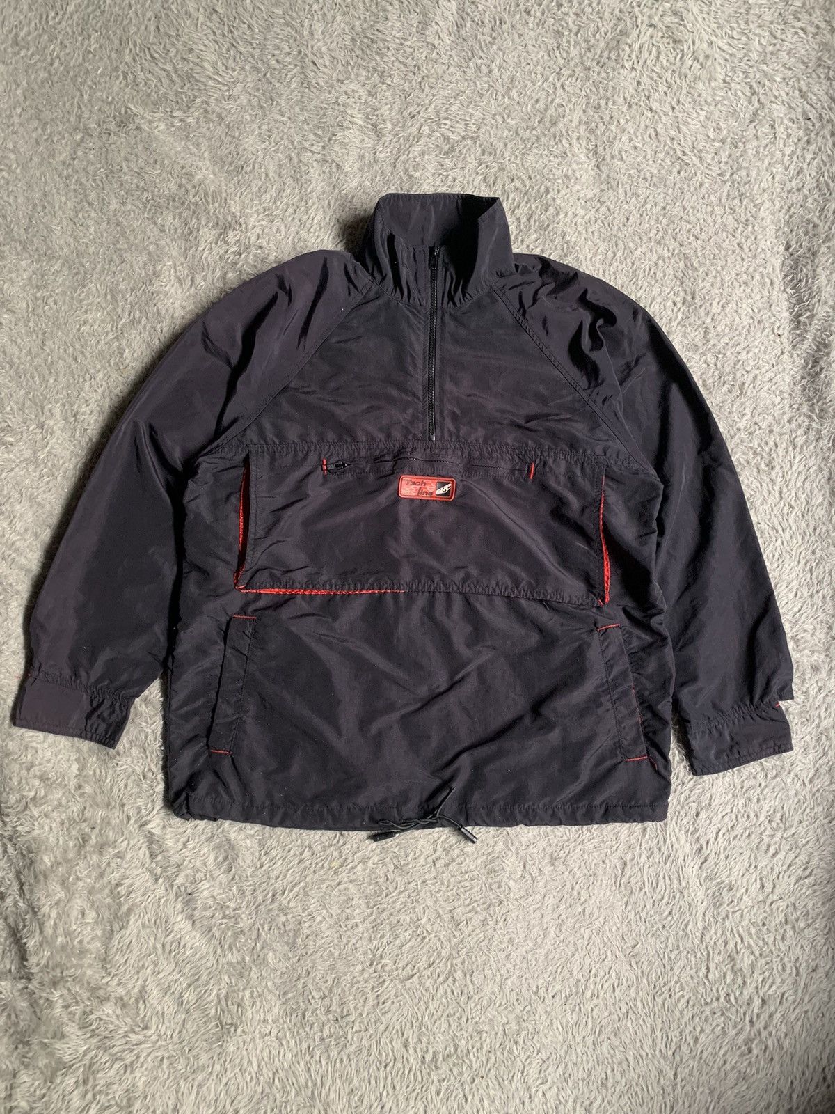 Hook-Ups Vintage 90s SMP Skateboard Tech Line Half Zip Jacket Cagoule Size US L / EU 52-54 / 3 - 1 Thumbnail