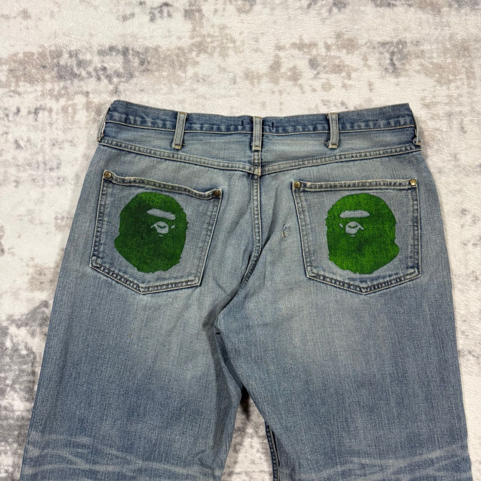 Bape × Nigo Authentic Bape 2000’s Ape Head Baggy Jeans 34 Size US 34 / EU 50 - 2 Thumbnail