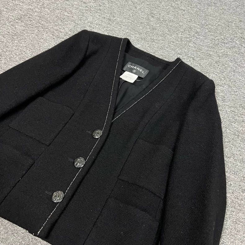 Chanel Chanel Black Outerwear with Four Pockets -2505 Size US L / EU 52-54 / 3 - 3 Thumbnail