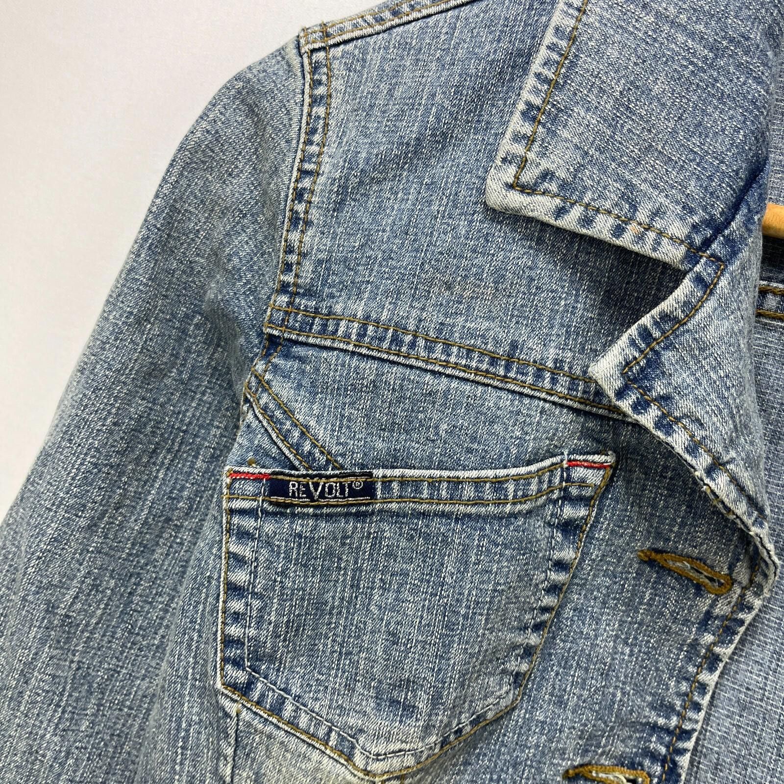 Other Vintage Y2K Revolt Jeans Womens Denim Jacket Medium Size M / US 6-8 / IT 42-44 - 5 Thumbnail