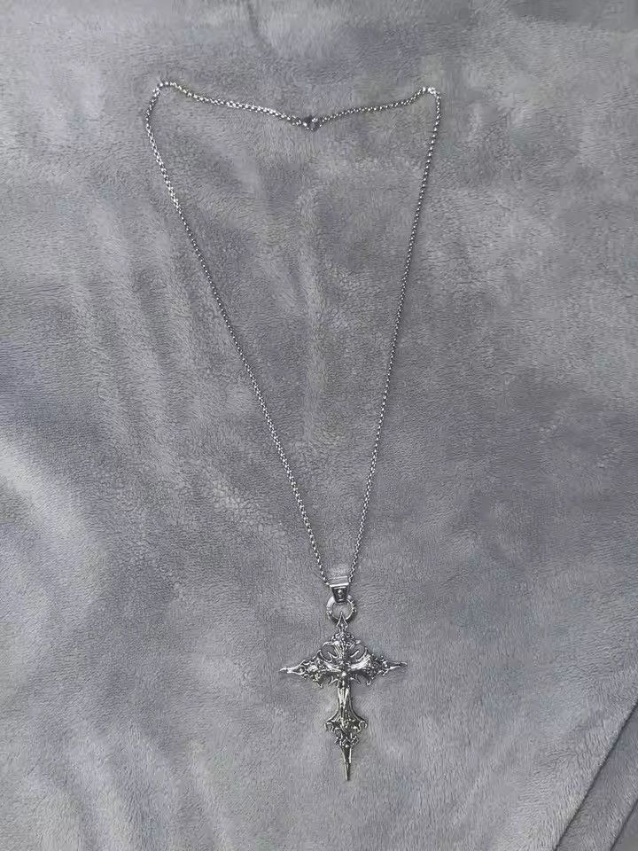 Japanese Brand Gothic Skeleton Cross Necklace Size ONE SIZE - 5 Thumbnail