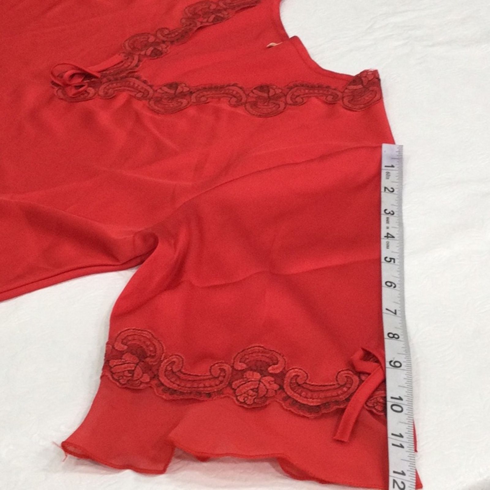 Other Red Lace Nightgown XXL (See description for measurements) Size M / US 6-8 / IT 42-44 - 15 Thumbnail