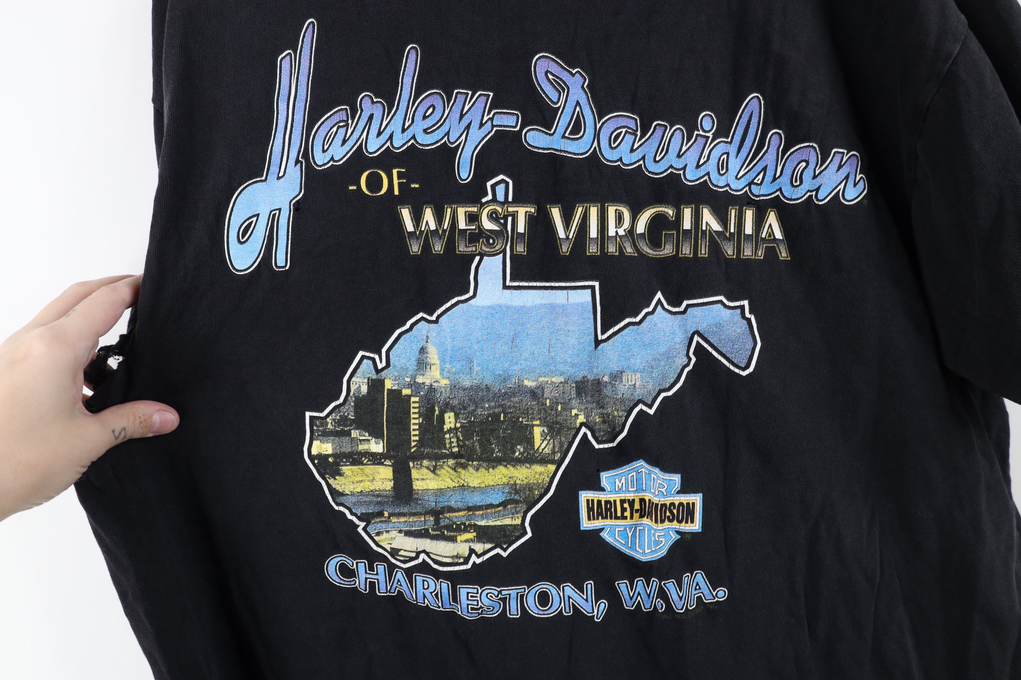 Harley Davidson Vintage 90s Harley Davidson Lightning T-Shirt Black USA Size US M / EU 48-50 / 2 - 13 Thumbnail