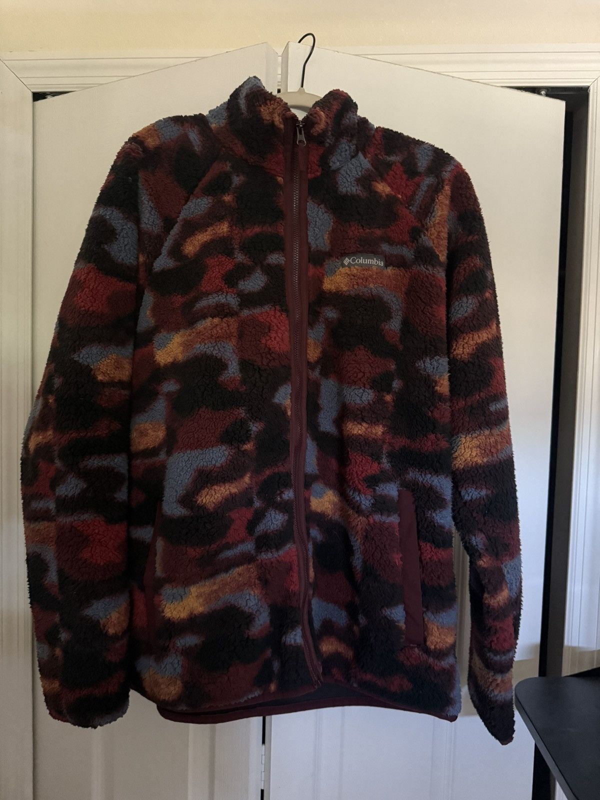 Columbia × Vintage Columbia Maroon Camo Zip Up Size US L / EU 52-54 / 3 - 1 Thumbnail