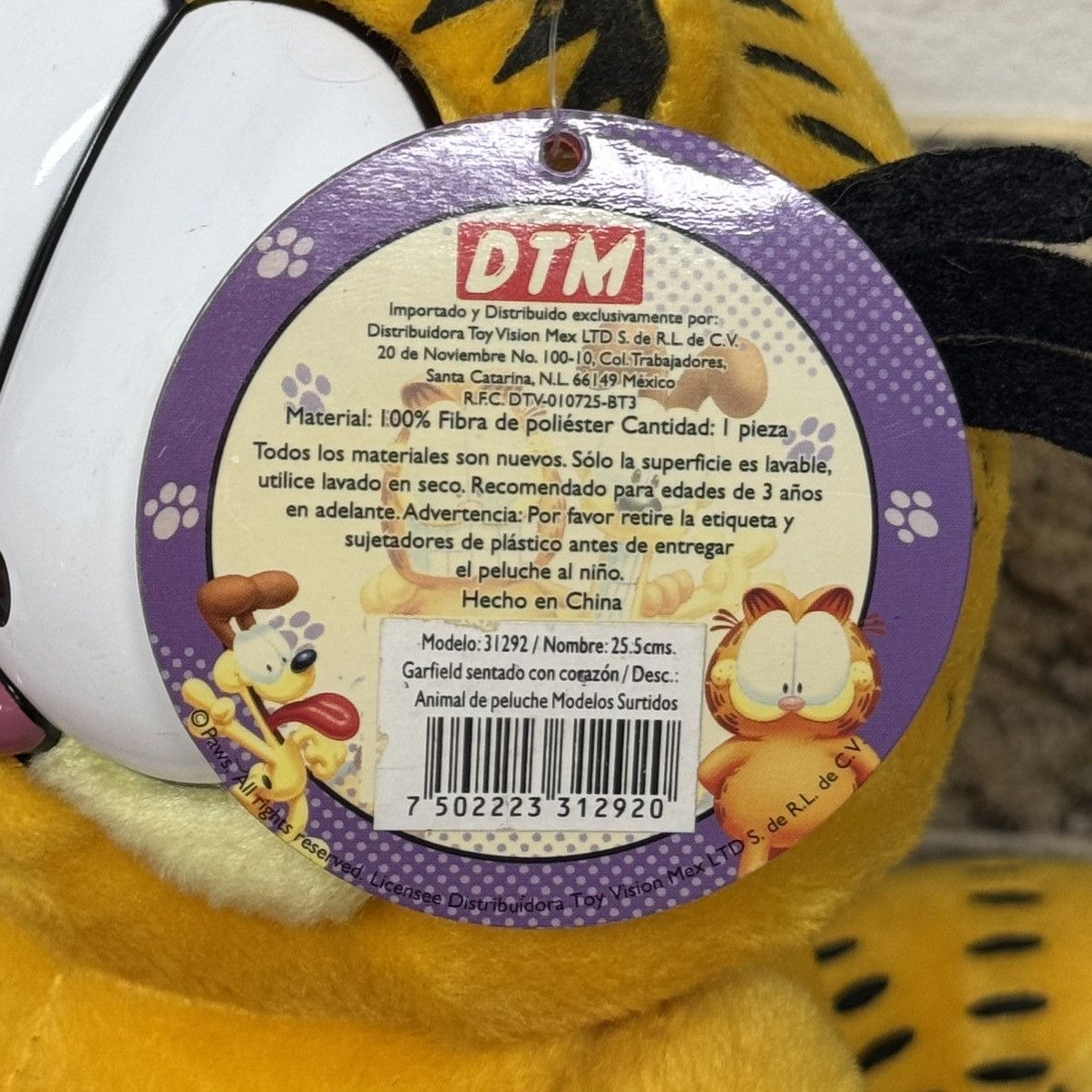 Vintage Vintage Garfield Te Quiero” 11” Spanish Valentines Day Plush Size ONE SIZE - 7 Thumbnail
