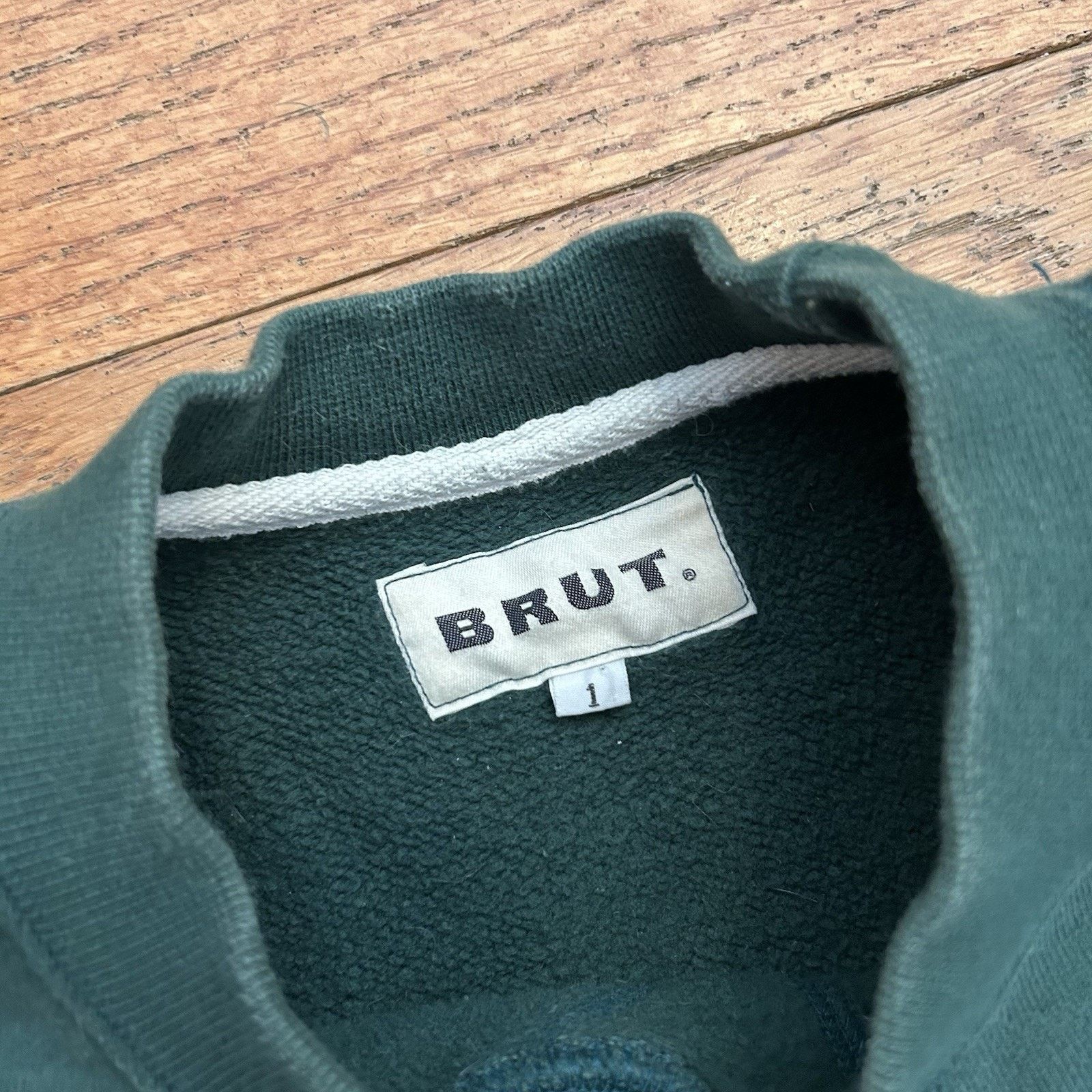 BRUT Archive Heavyweight Cotton Green Pullover Sweatshirt 1 Small Size US S / EU 44-46 / 1 - 3 Thumbnail