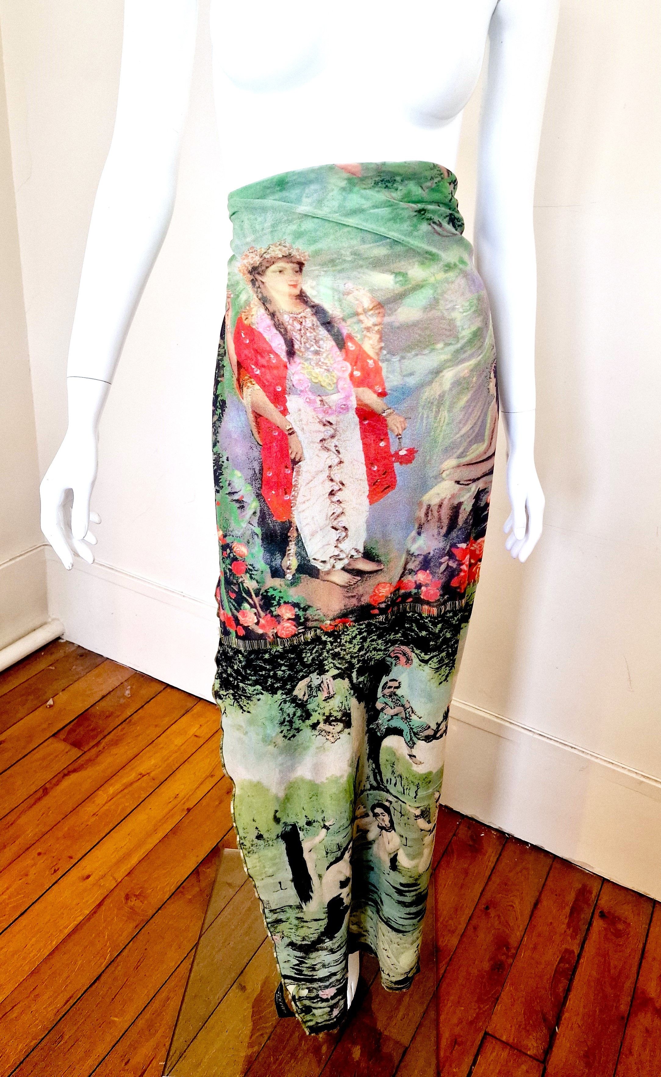 Jean Paul Gaultier Jean Paul Gaultier S/S 1998 Frida Kahlo Mesh Pareo Dress Size M / US 6-8 / IT 42-44 - 11 Thumbnail