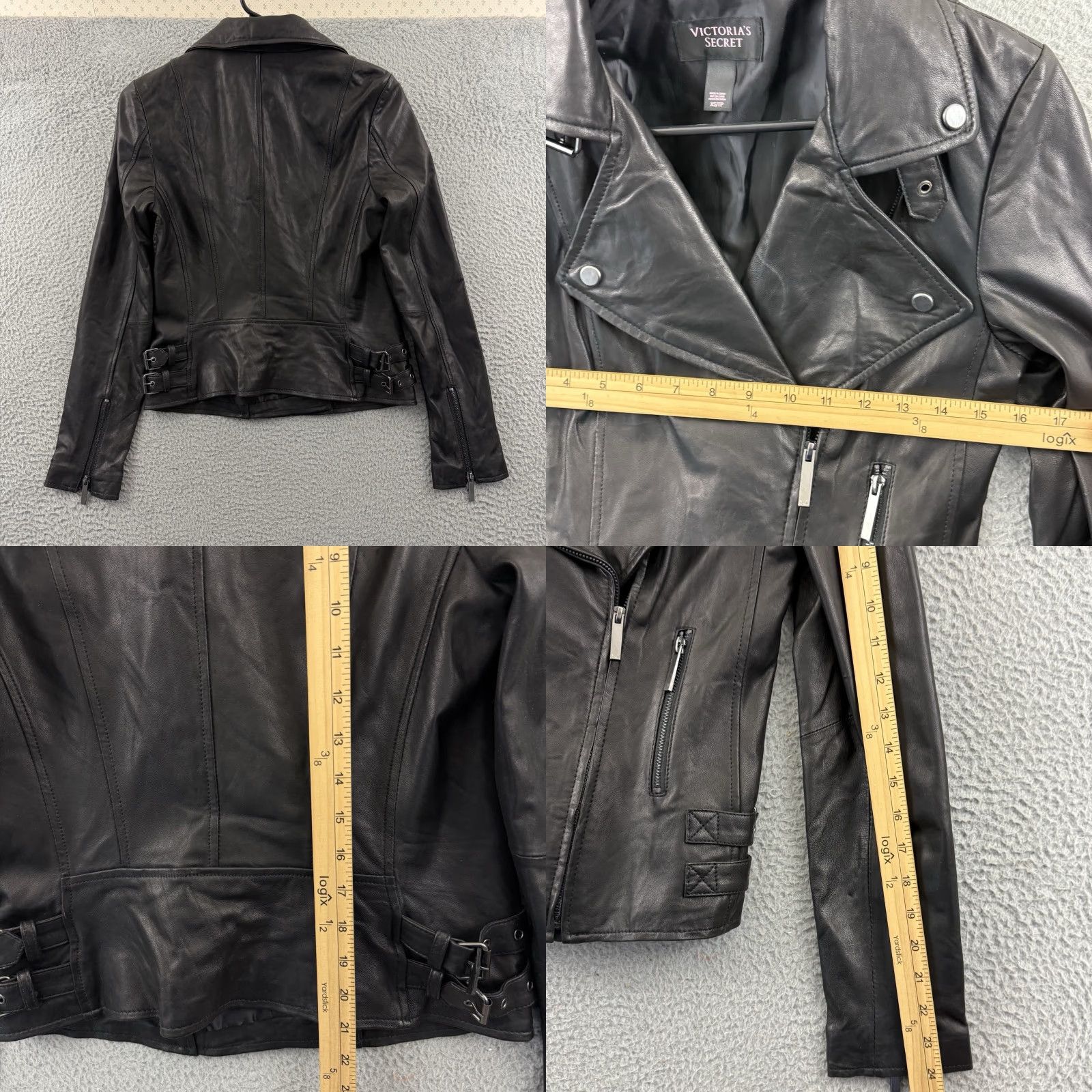Victoria's Secret Victoria's Secret Jacket Womens XS Black Leather Moto Biker Grunge Punk Leather Jacket XS Black Victoria's Secret Womens Jacket Size XS / US 0-2 / IT 36-38 - 8 Thumbnail