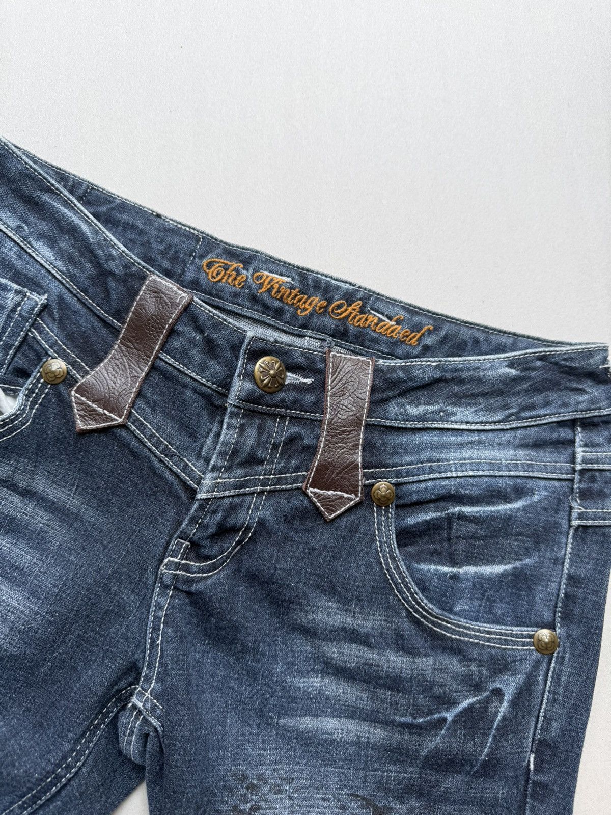 Japanese Brand SKYBOMBER lace-up flare jeans Size US 26 / EU 42 - 4 Thumbnail