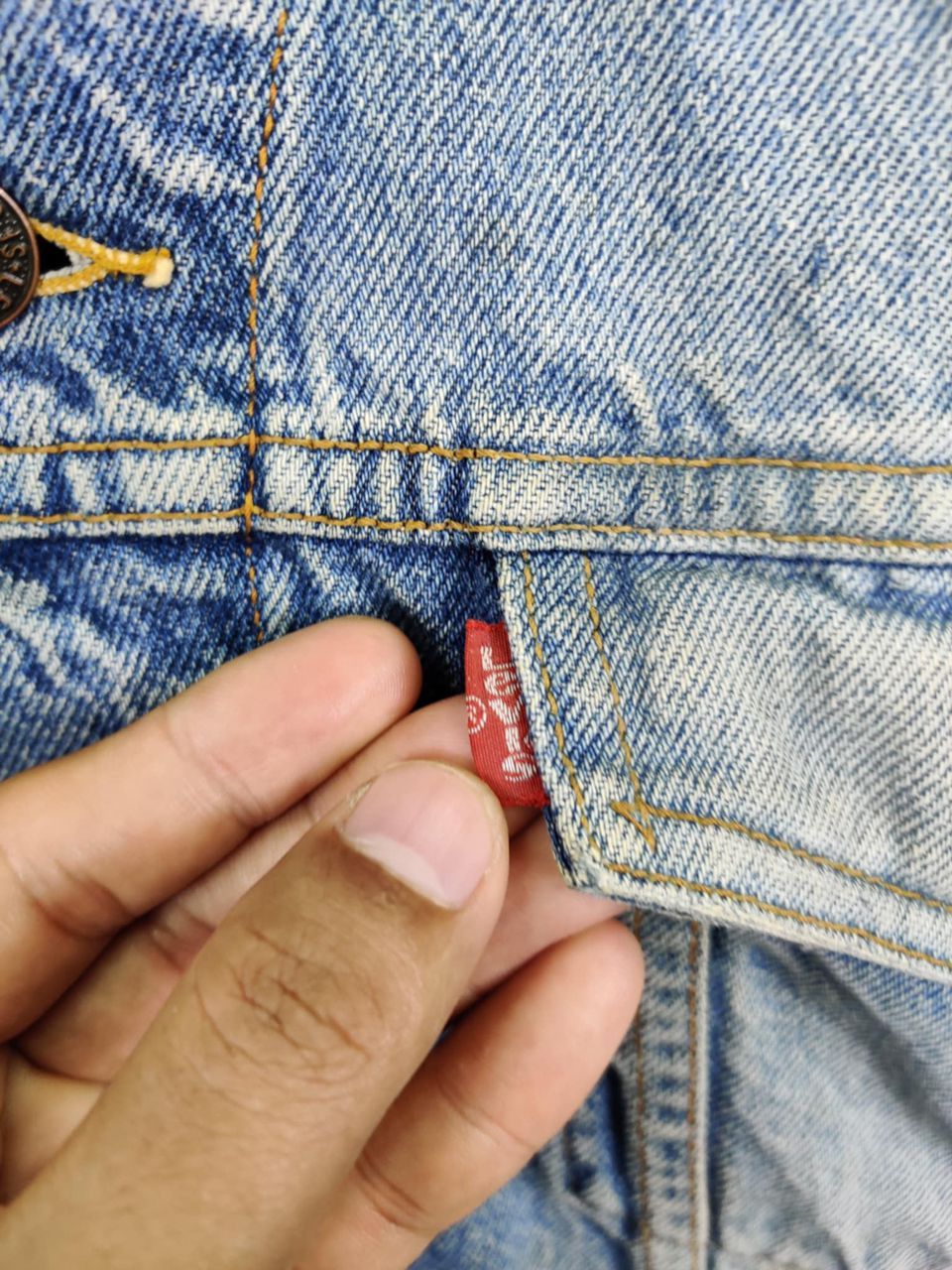 Levi's Vintage 90s Levis Denim Trucker Wash Jacket Size US M / EU 48-50 / 2 - 8 Thumbnail