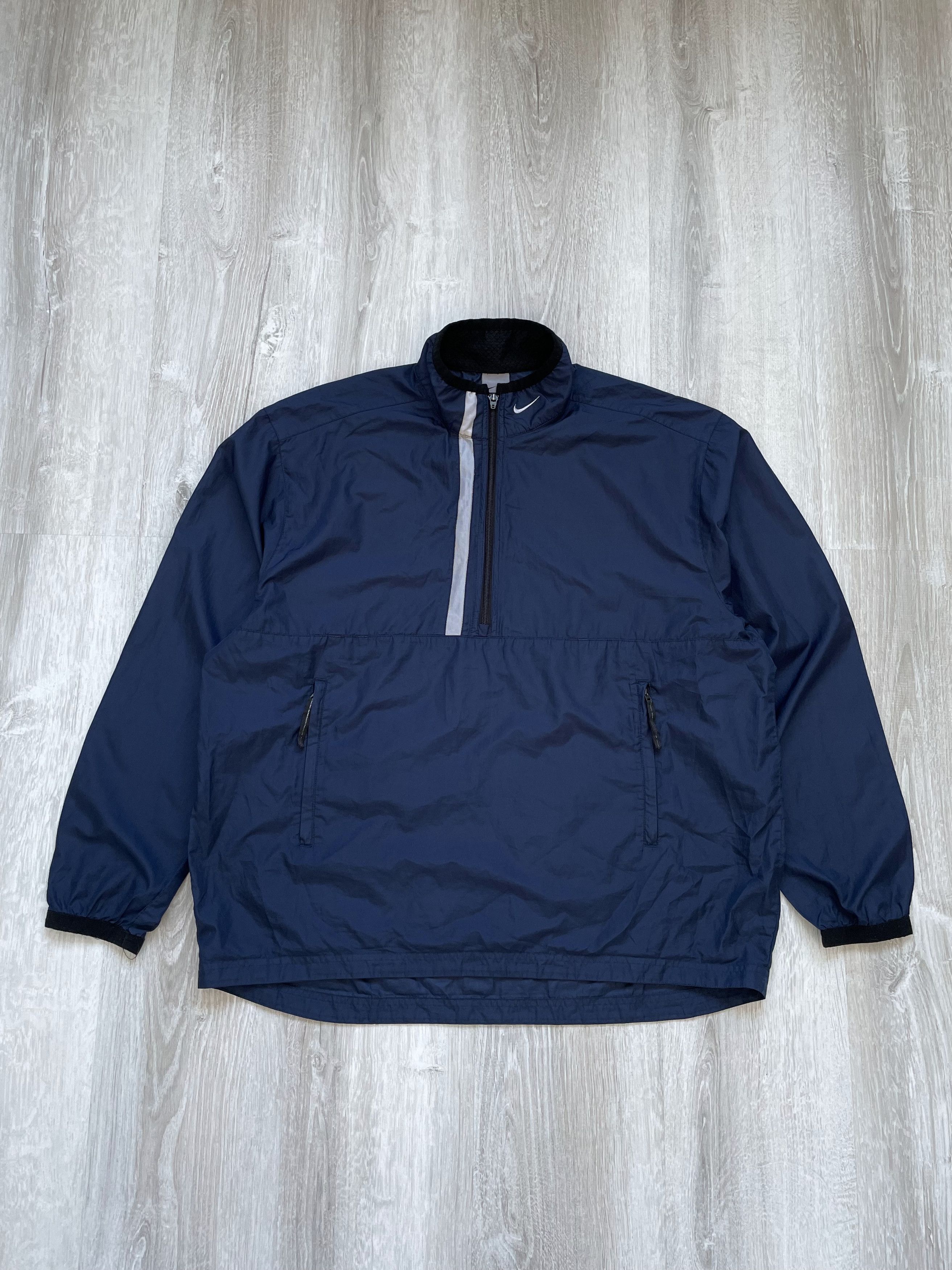 Nike Vintage 90s Nike Neck Swoosh Light Jacket Size US L / EU 52-54 / 3 - 1 Thumbnail