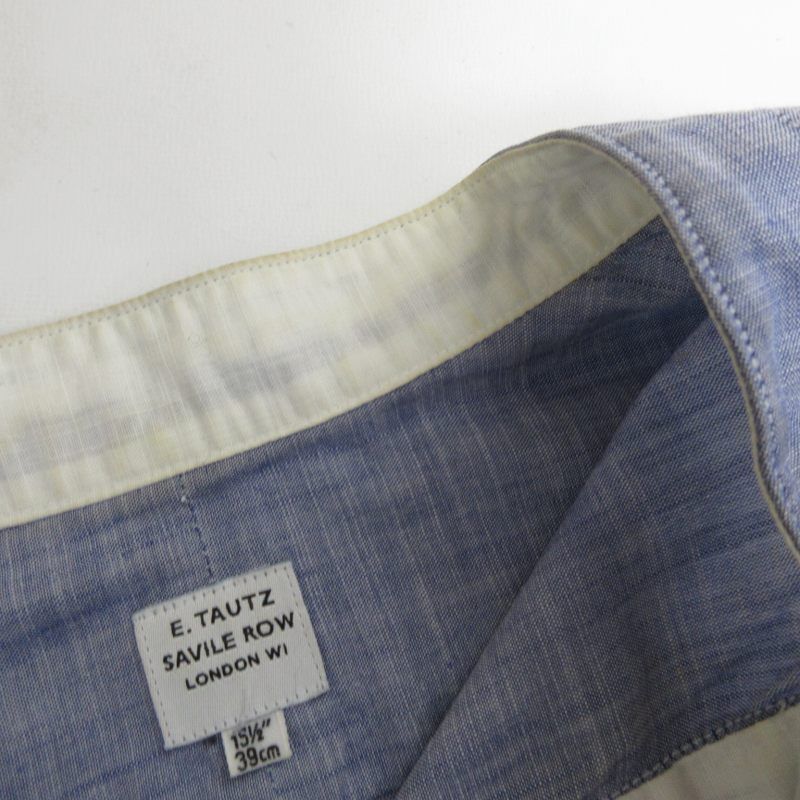 E. Tautz E. TAUTZ SAVILEROW COLLAR LESS SHIRT SIZE 15/5 Size US M / EU 48-50 / 2 - 5 Thumbnail