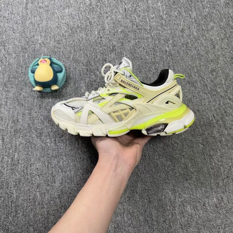 Balenciaga Balenciaga Track 2.0 White/Neon Green Sneakers-2505 Size US 5 / IT 35 - 8 Thumbnail