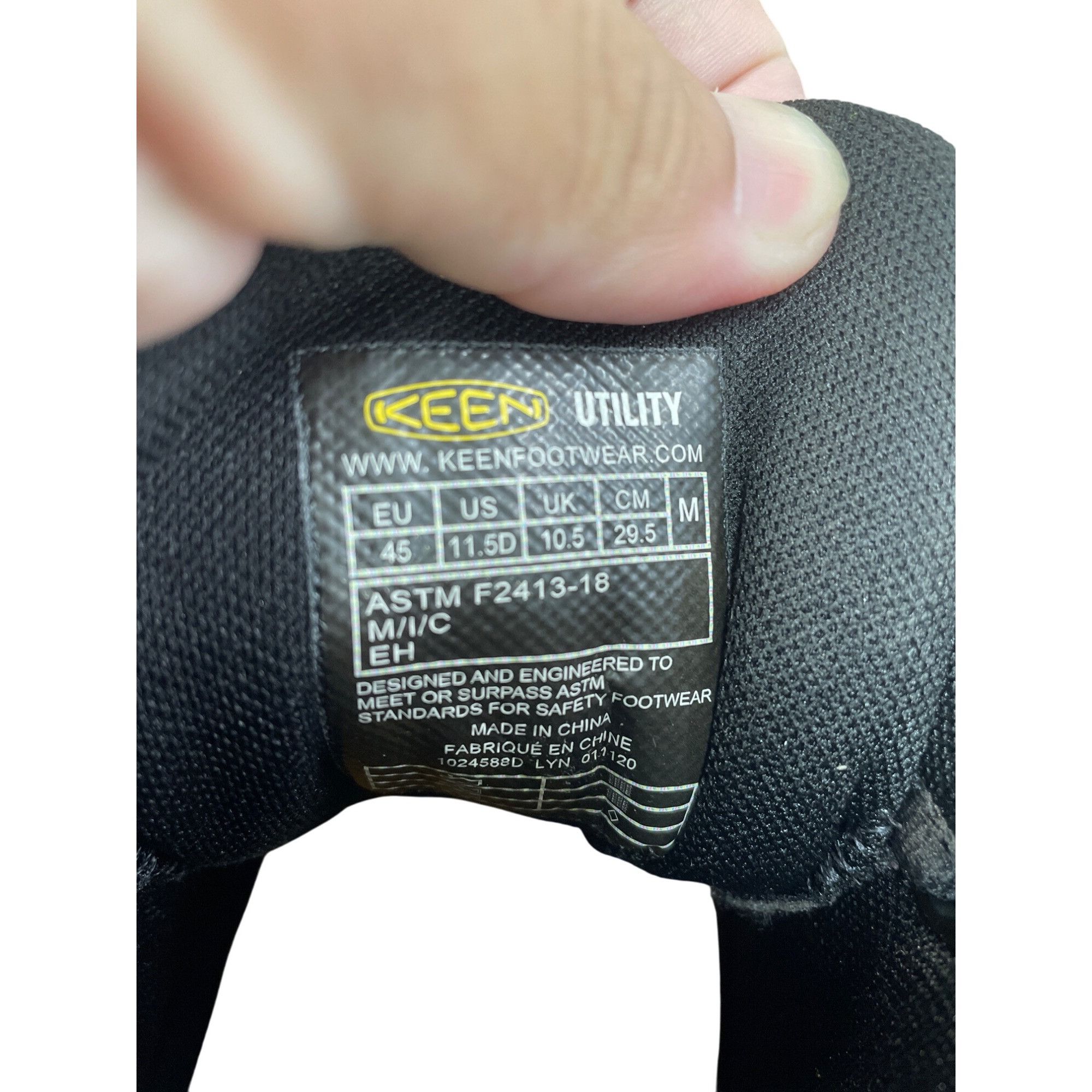 KEEN Keen Utility Mens black Carbon Fiber Toe Work Boots Size 11. Size US 11.5 / EU 44-45 - 6 Thumbnail