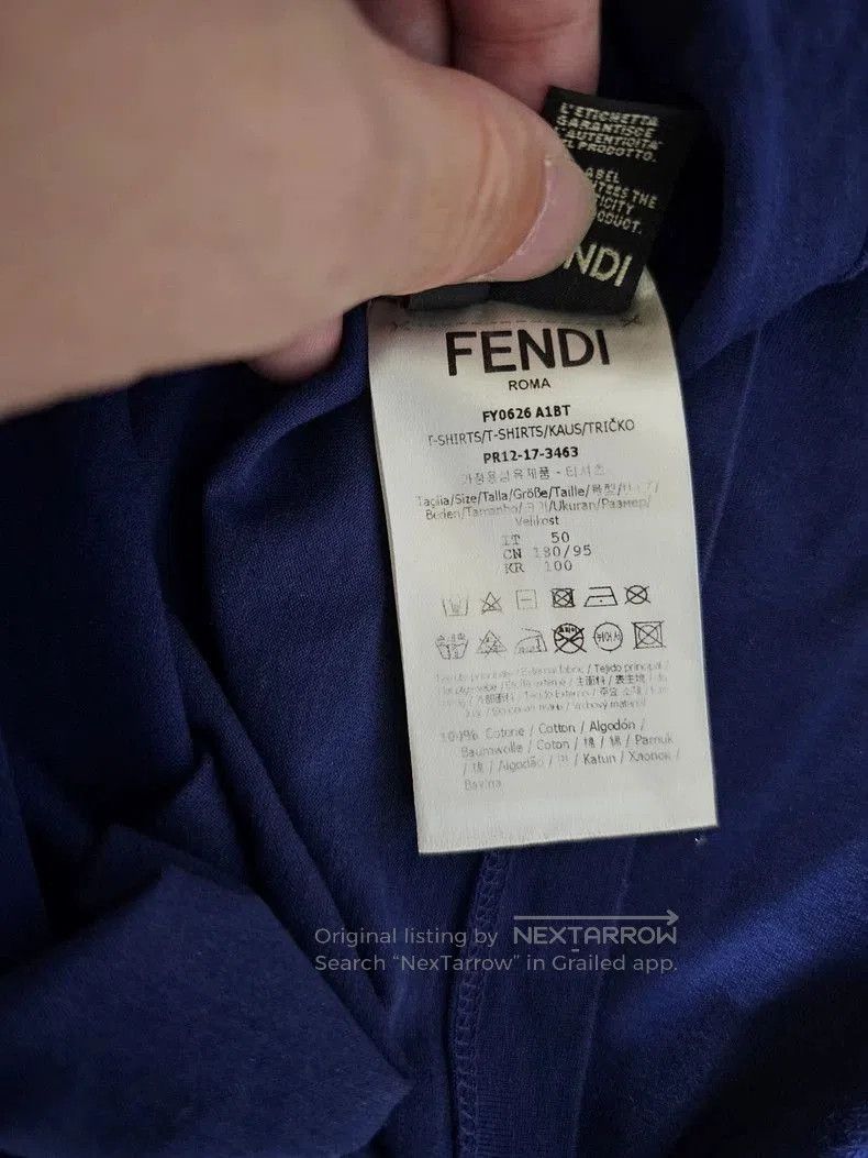 Fendi Fendi Blue Short Sleeve T. Size US L / EU 52-54 / 3 - 6 Thumbnail