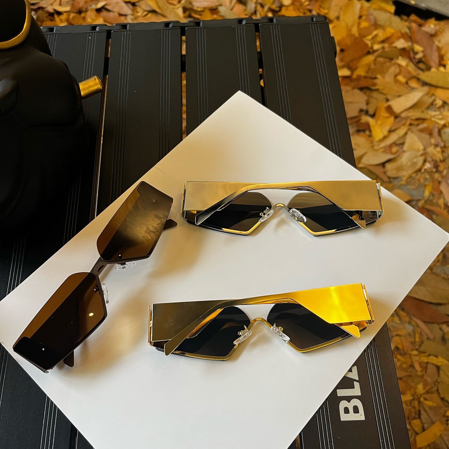 Electric Visual Vintage Street ins style custom avant-garde sunglasses Size ONE SIZE - 2 Thumbnail