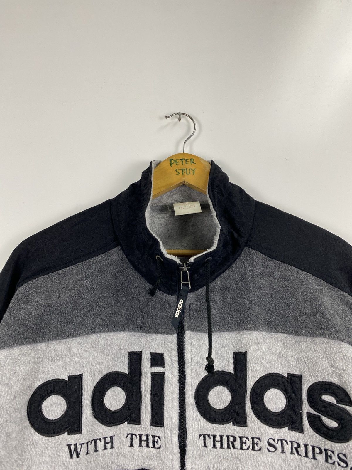 Adidas × Vintage Vintage Adidas Fleece Jacket Size US L / EU 52-54 / 3 - 7 Thumbnail