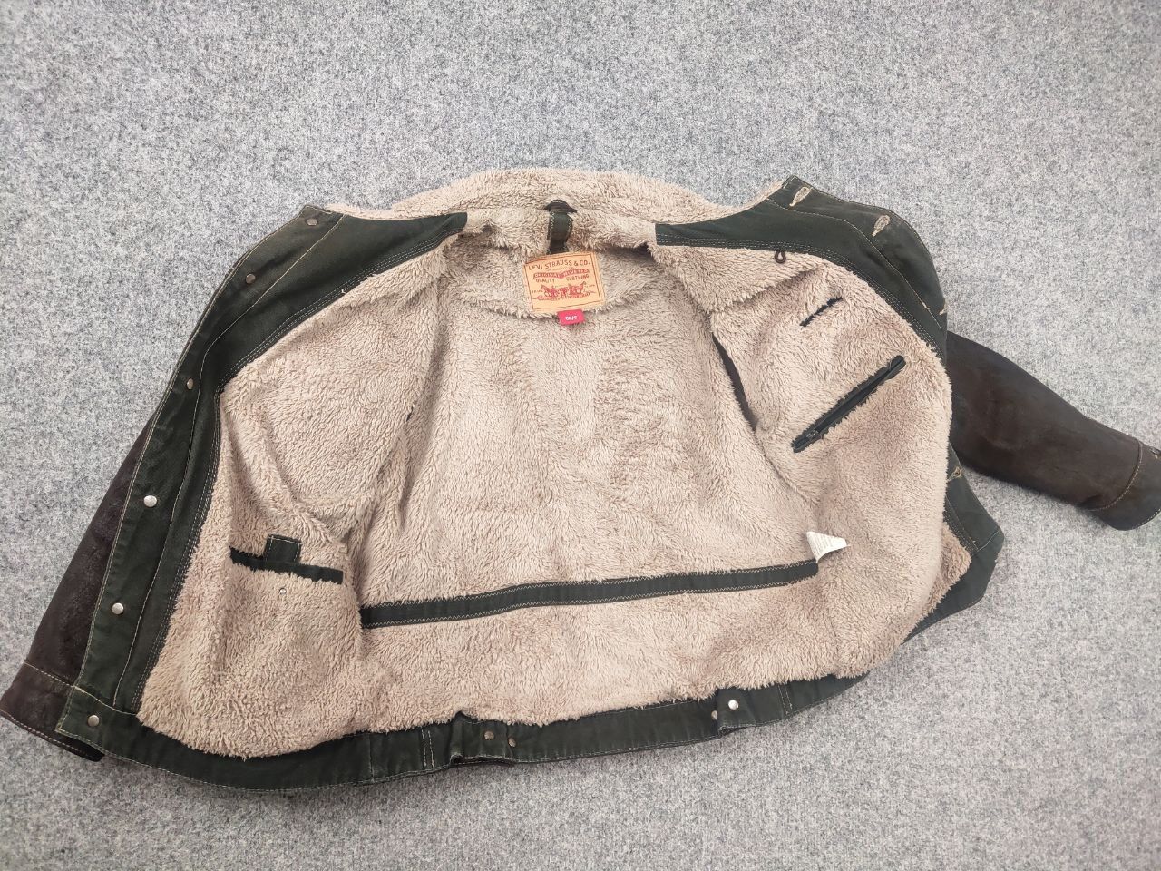 Levi's Vintage 90's Levi's Faux Suede Leather Trucker Jacket USA Size US S / EU 44-46 / 1 - 10 Thumbnail
